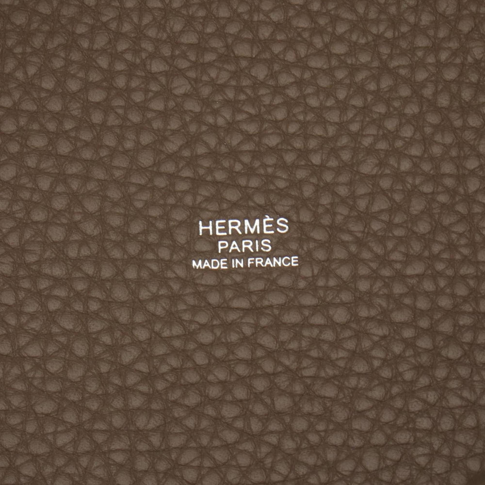 Hermes Hermès Picotin Lock PM handbag in Taurillon Clemence leather, gray for women — New - Store Return