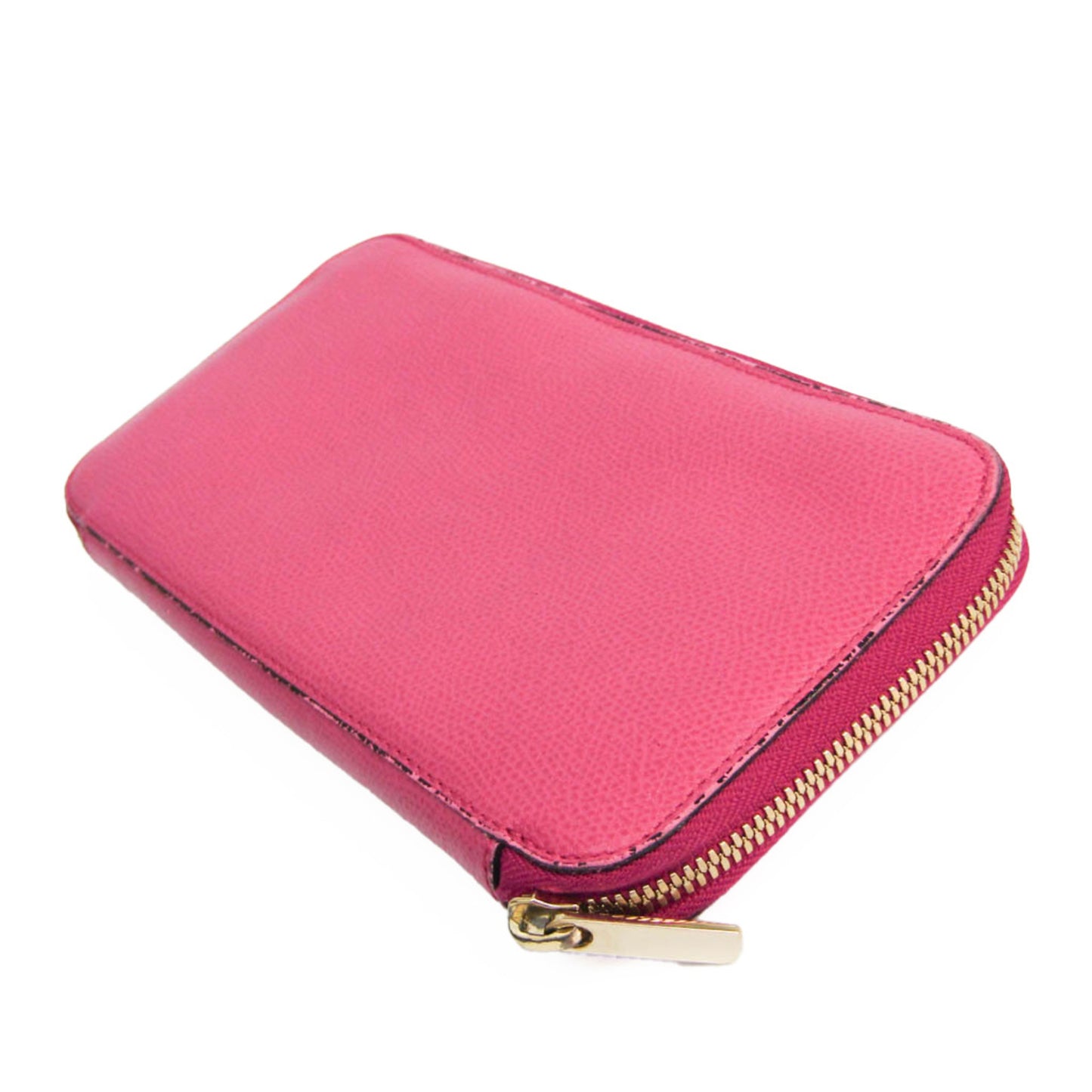 Valextra V9L06 Women's  Calfskin Long Wallet (bi-fold) Pink