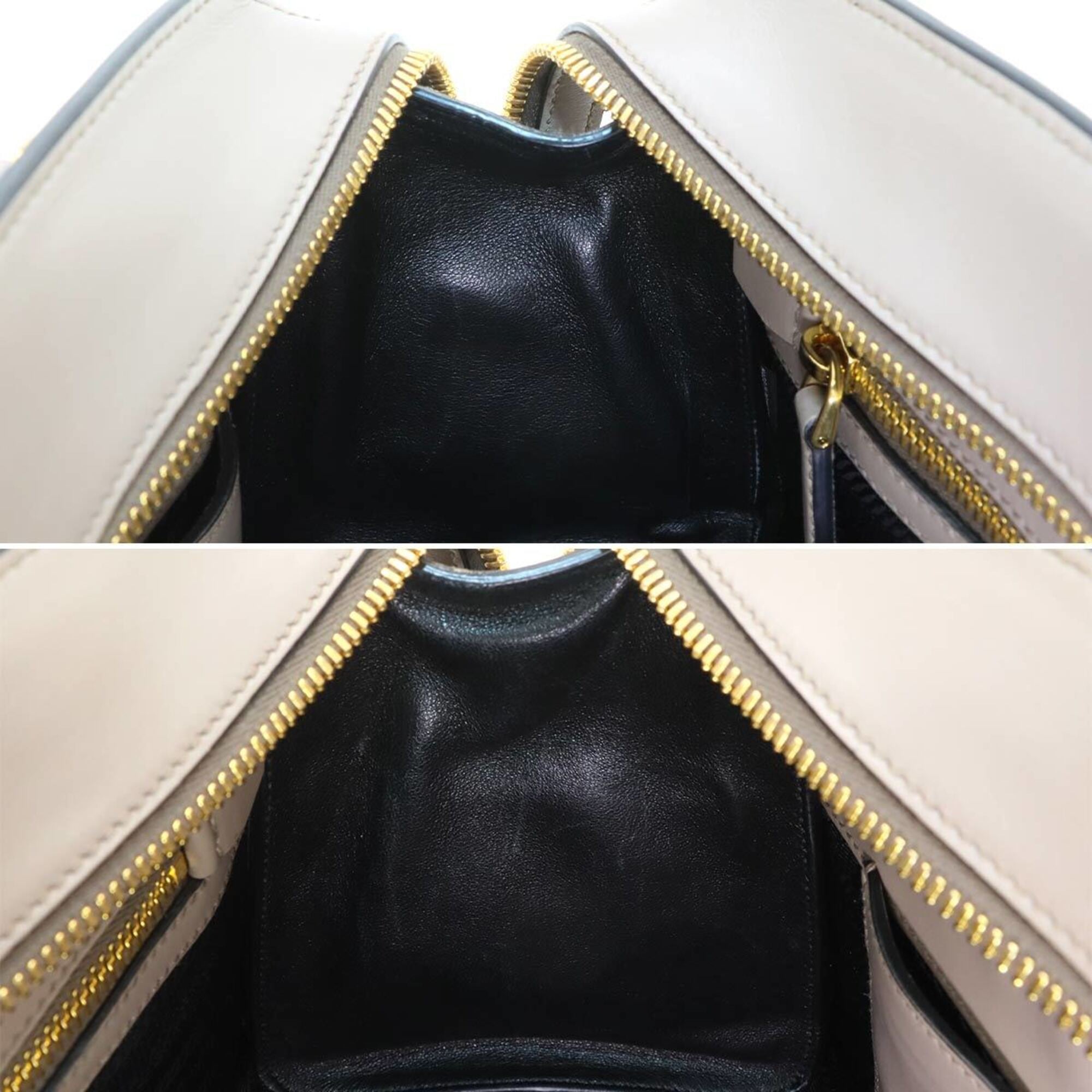 Prada Saffiano 2-way Hand/Shoulder Handbag, Gray Leather, 1BA164, Gold Hardware — Like New