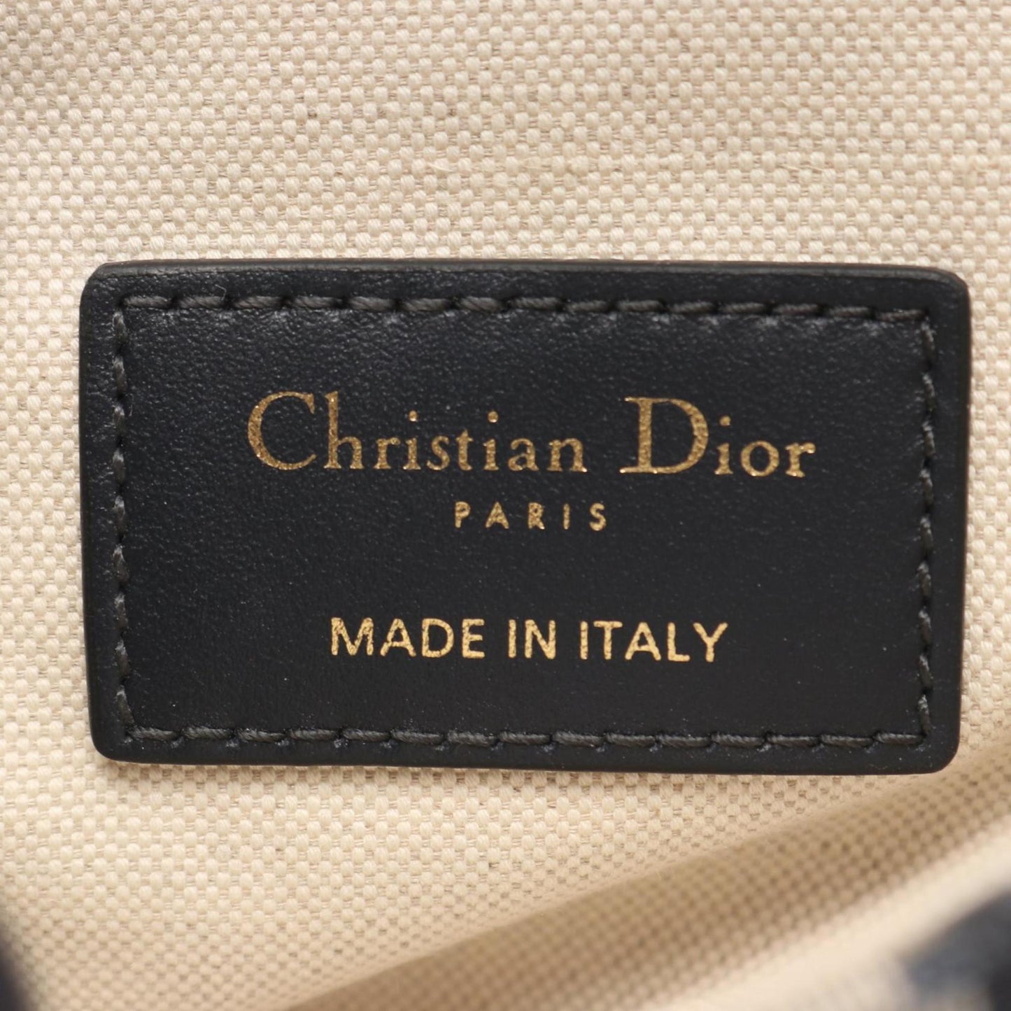 Christian Dior Dior Saddlebag Mini Oblique Jacquard Handbag Canvas Leather Women's Bag Beige Black Navy