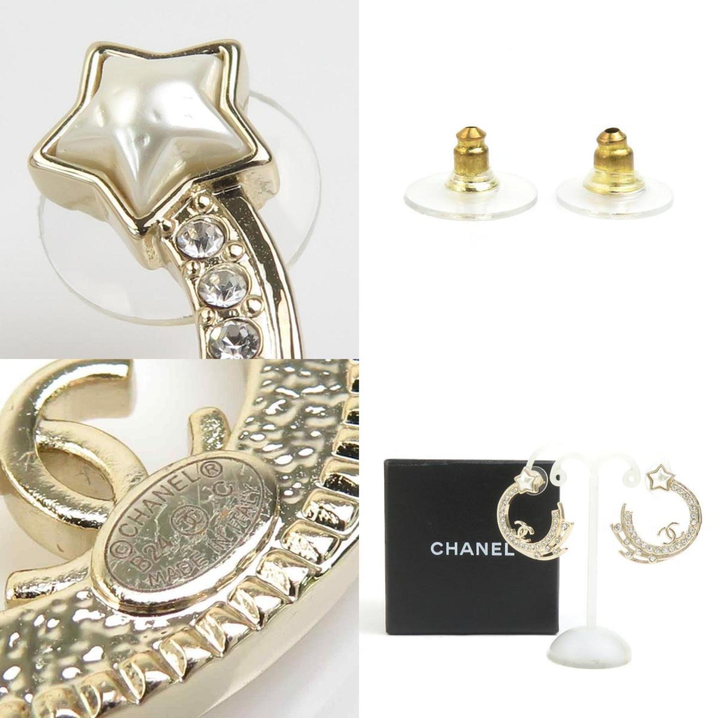 CHANEL Metal Silver Earrings for Women h31078j