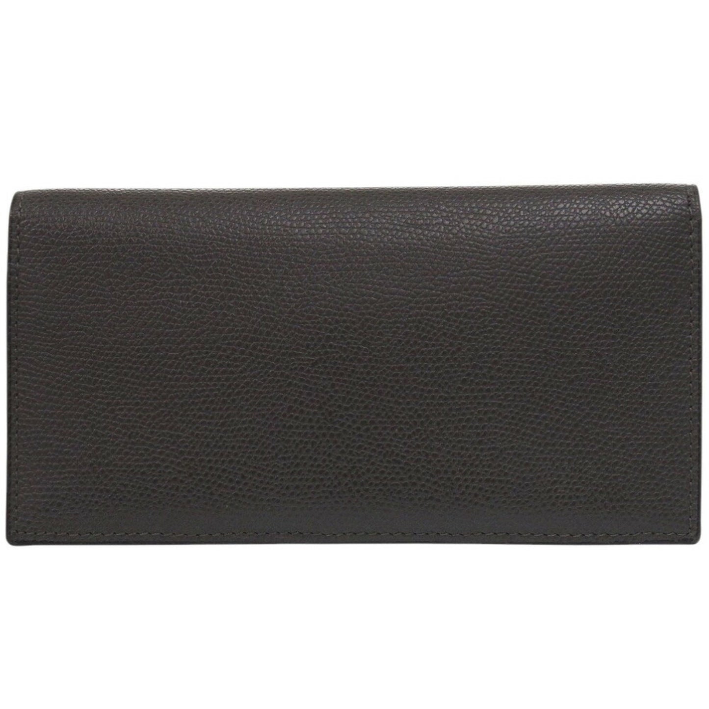 Valextra Black Leather Long Wallet 0594Valextra