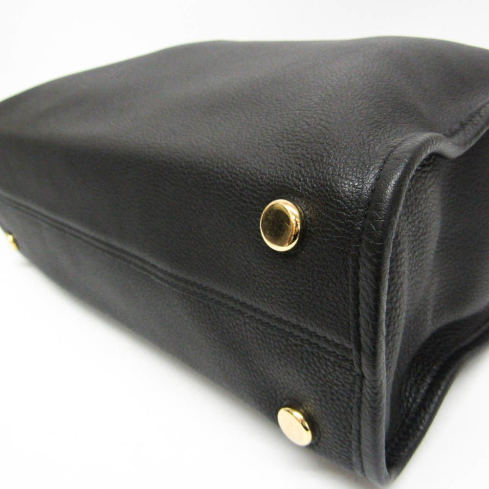 Gucci Logo Medium 674850 Women,Men Leather Shoulder Bag,Tote Bag Black — Like New