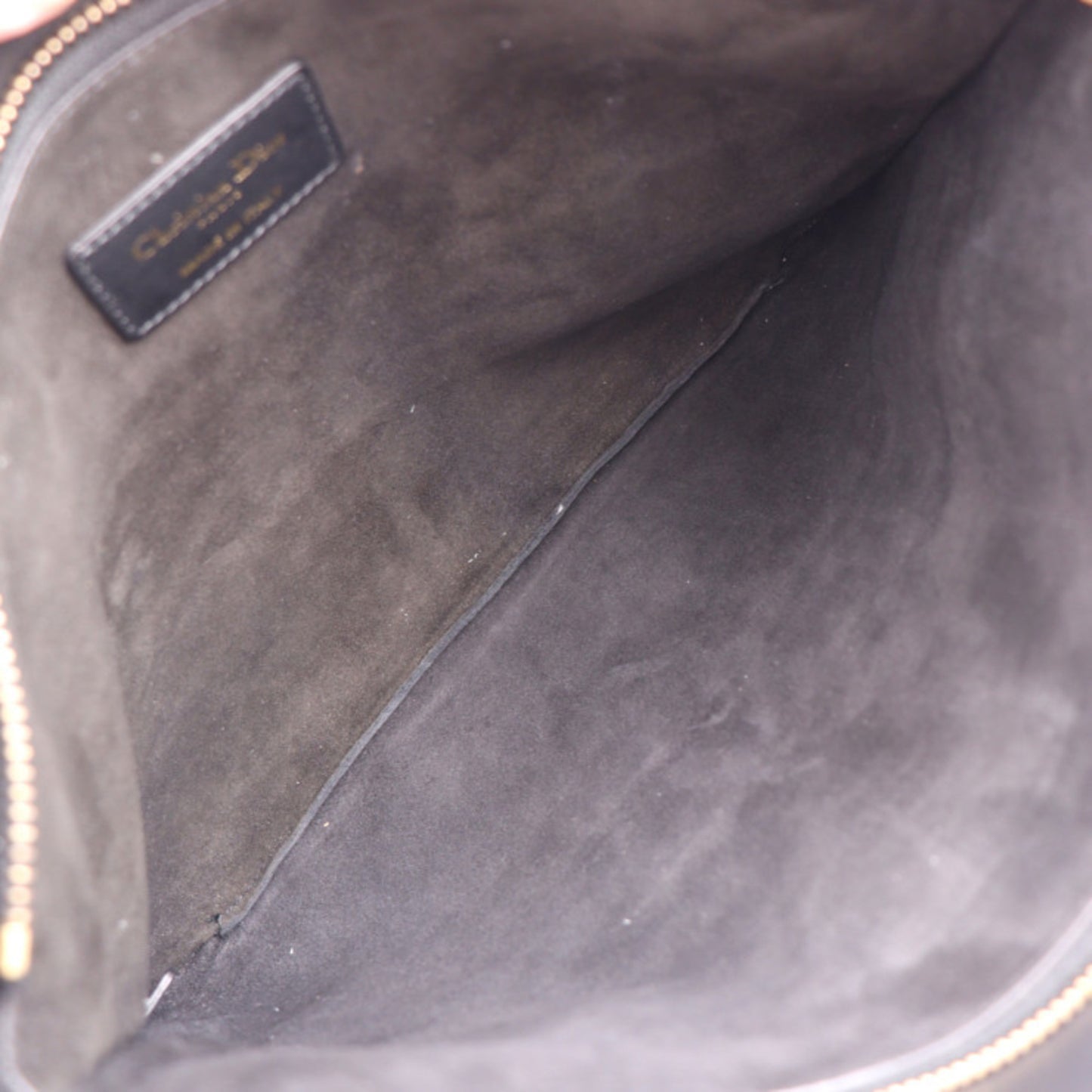 Christian Dior clutch bag 19S5543CGSB leather black gold metal fittings