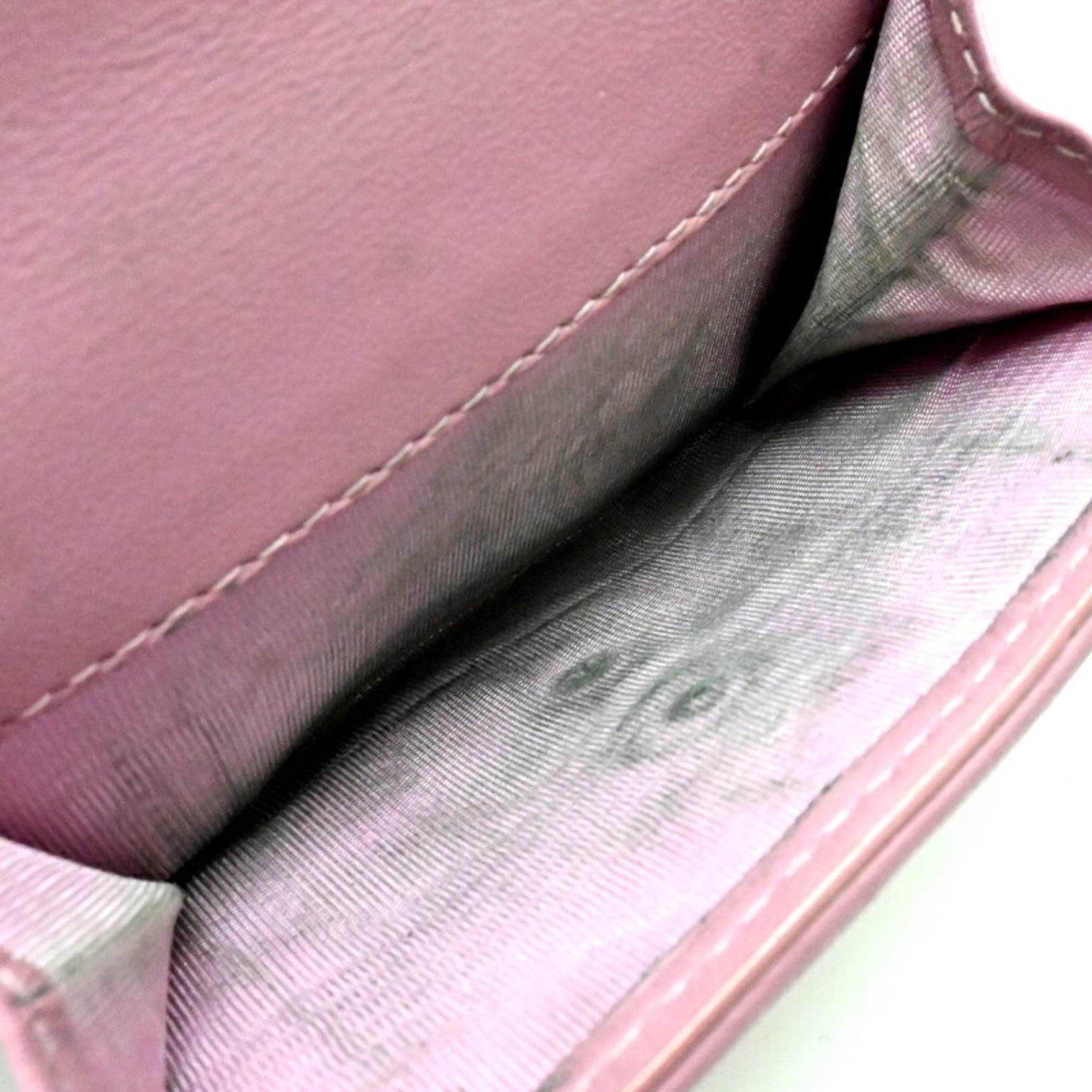 Christian Dior Lotus Wallet Women's Tri-fold S0181 ONMJ Leather Dark Pink