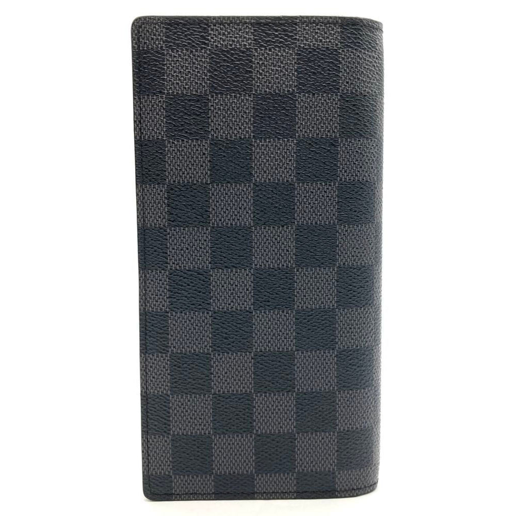 Louis Vuitton Portefeuille Brazza Long Wallet, Damier Graphite, Black with Silver Hardware, SP3069, Men's