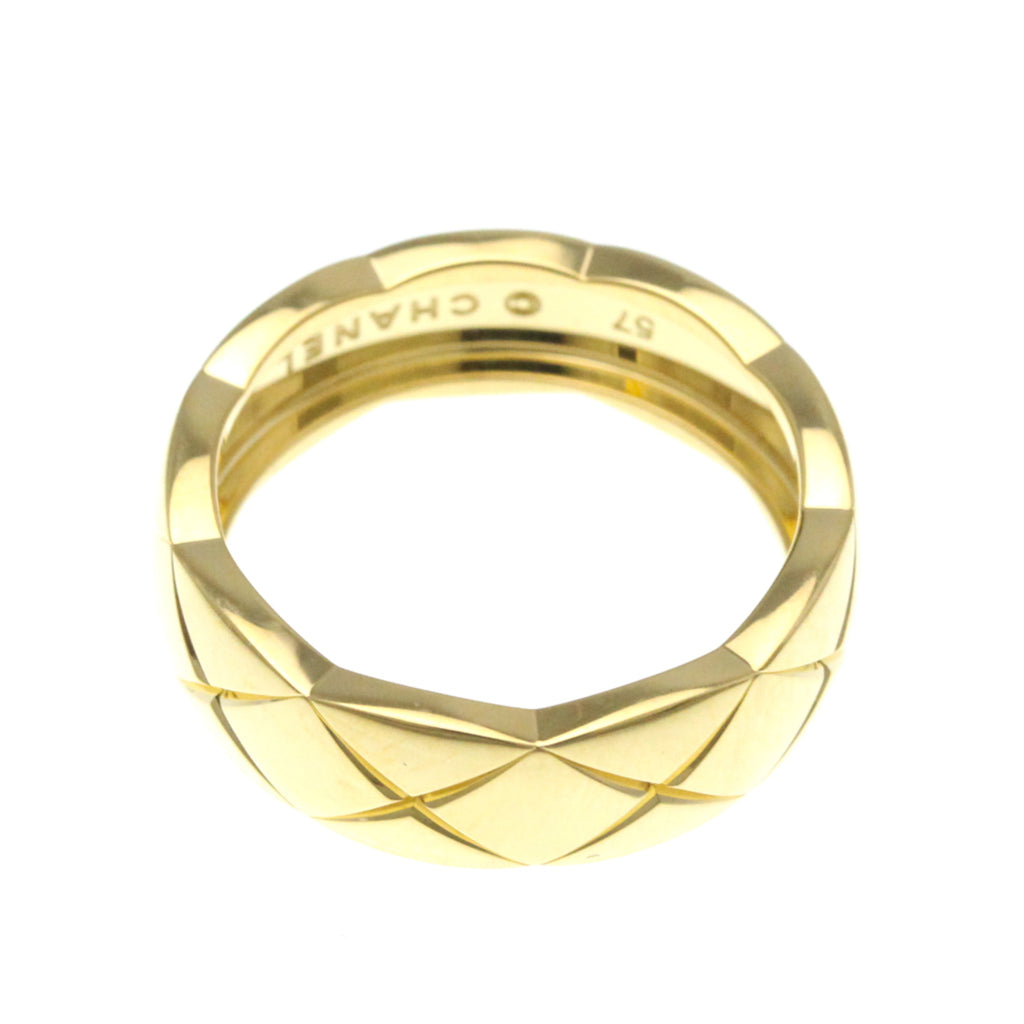 Chanel Coco Crush Ring Medium Size Yellow Gold (18K) Fashion No Stone Band Ring Gold