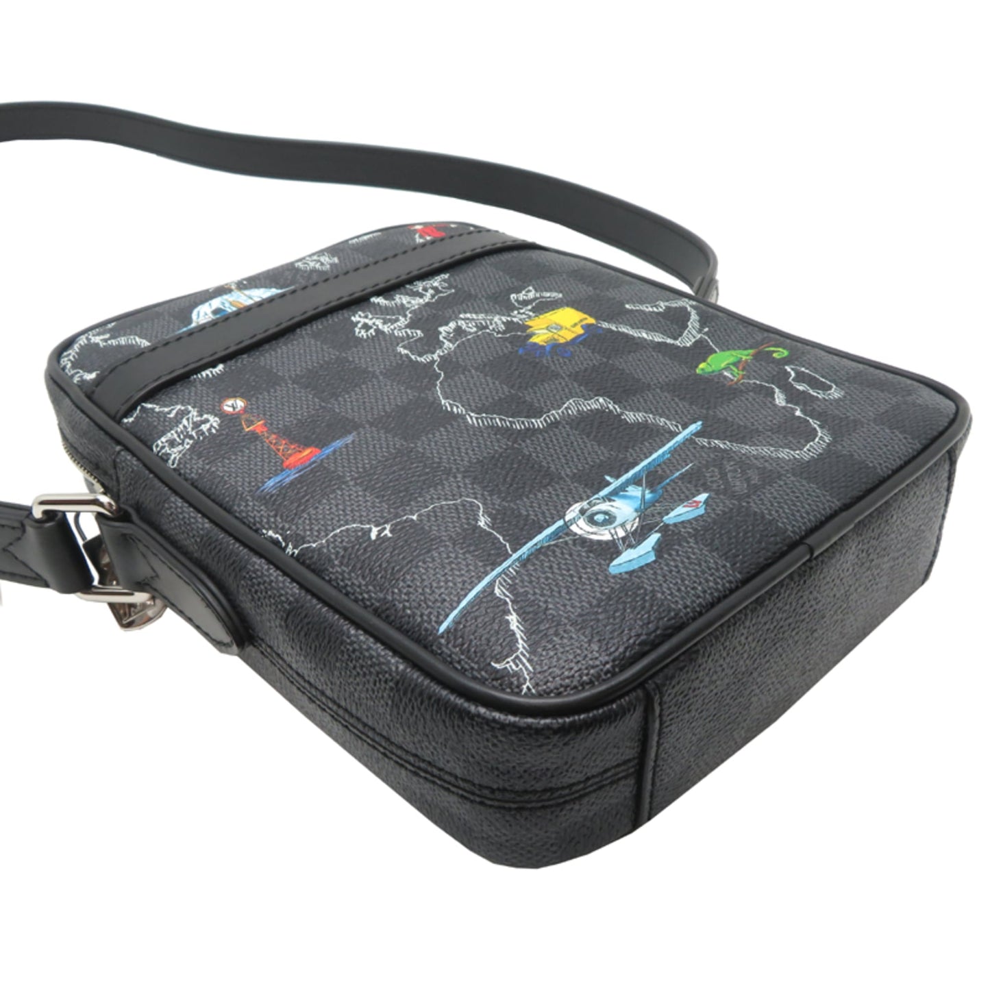 Louis Vuitton Danube PM Men's Shoulder Bag N40239 (Discontinued) Damier Graphite Black