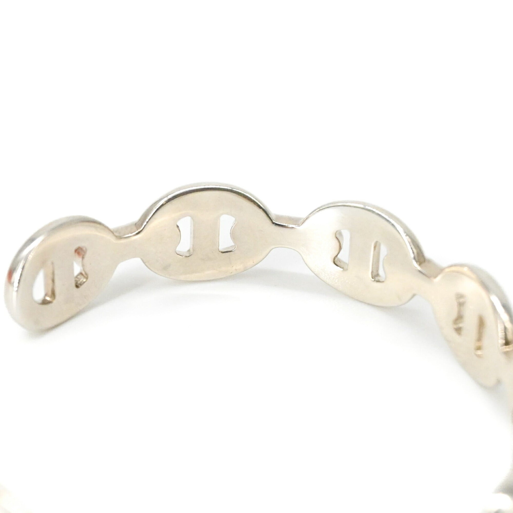 HERMES Chaine d'Ancre Enchainée Bangle Bracelet for Women, Silver SV925 #15 SH — Like New