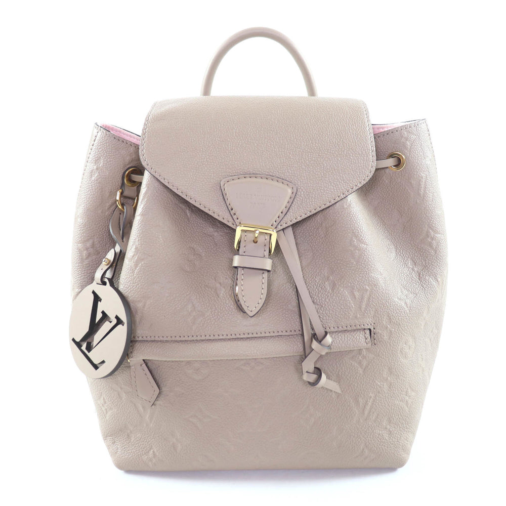 LOUIS VUITTON M45410 Montsouris PM Tourterelle Monogram Empreinte Backpack, Rucksack/Daypack, with Dust Bag, Made in Spain, Women's — Like New