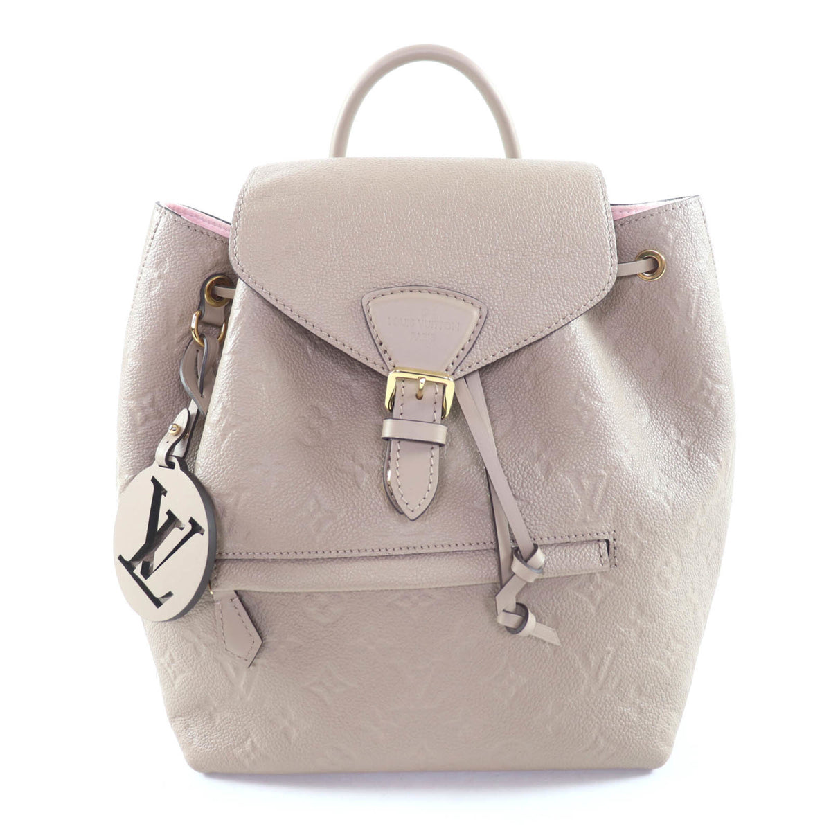 LOUIS VUITTON M45410 Montsouris PM Tourterelle Monogram Empreinte Backpack, Rucksack/Daypack, with Dust Bag, Made in Spain, Women's — Like New