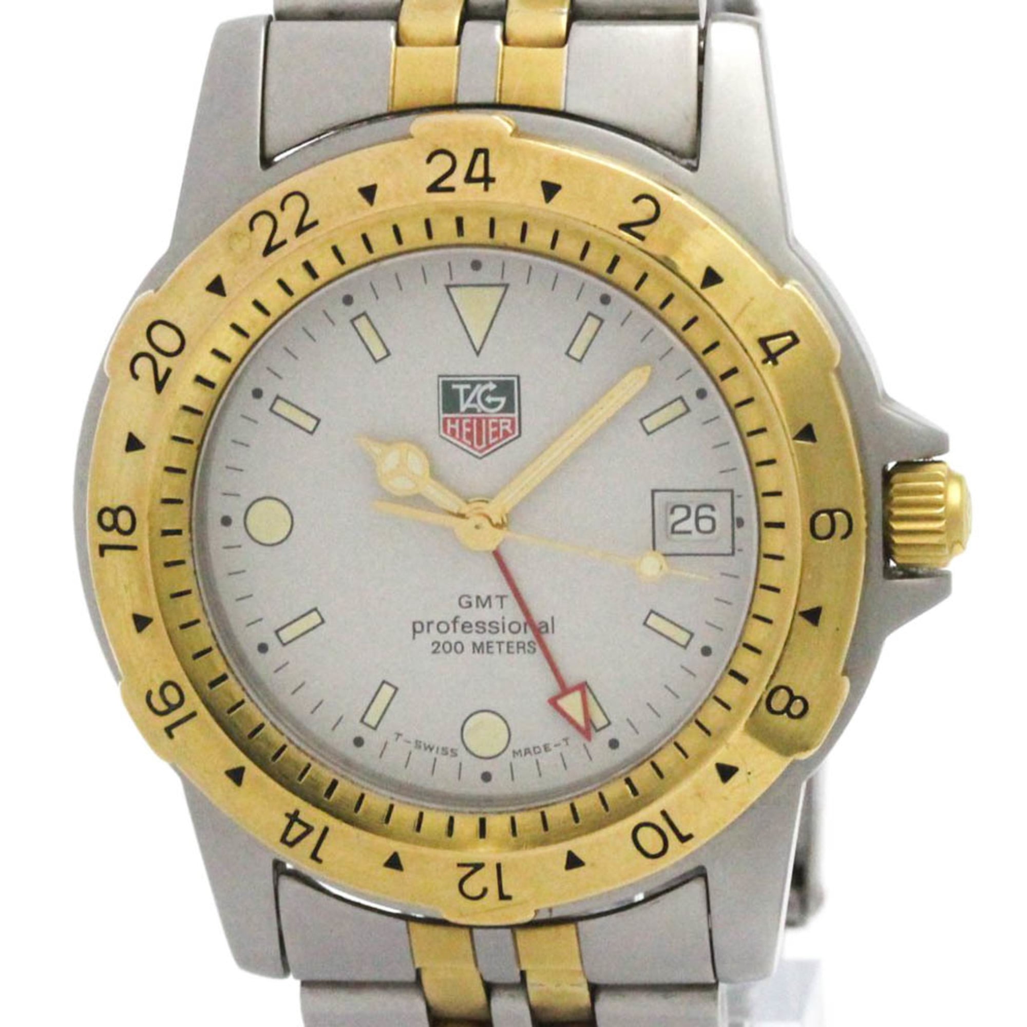 TAG HEUER 1500 GMT Gold Plated Steel Quartz Mens Watch 155.706 — Good