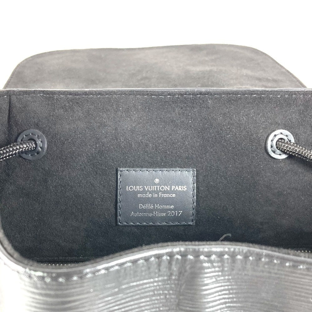 LOUIS VUITTON M53413 Epi Supreme Collaboration Christopher PM Backpack Bag Rucksack Leather Men's Noir Black — Like New