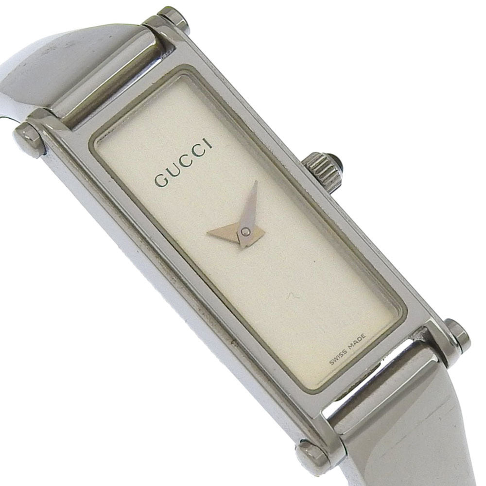 Gucci 1500L Stainless Steel Quartz Analog Watch with Silver Dial for Women — Good
