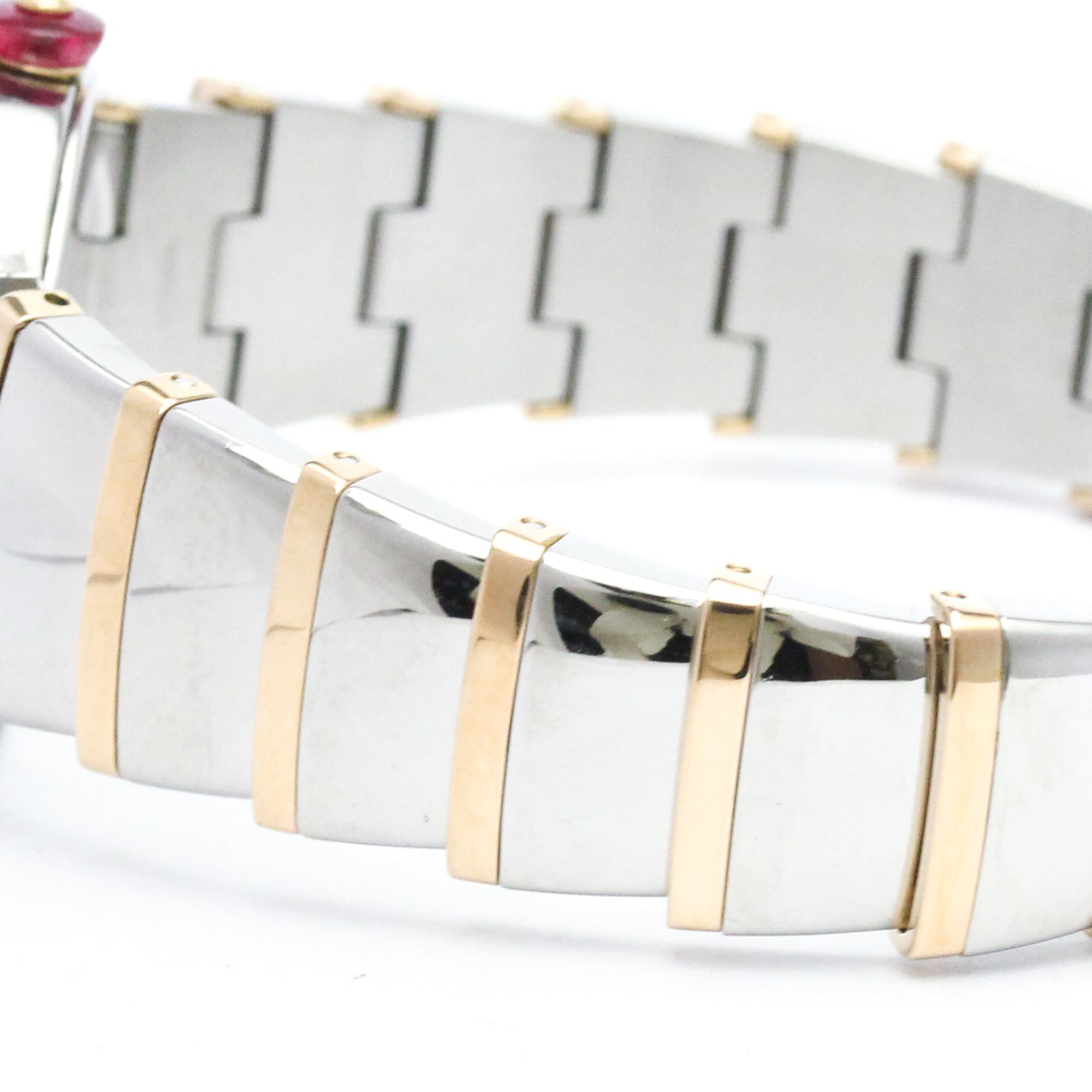 BVLGARI Lvcea 18K Pink Gold Steel Quartz Ladies Watch LUP28SG Polished — Very Good