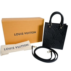 Louis Vuitton Petite Sac Plat Monogram Empreinte Shoulder Bag M81417 Black — New - Store Return