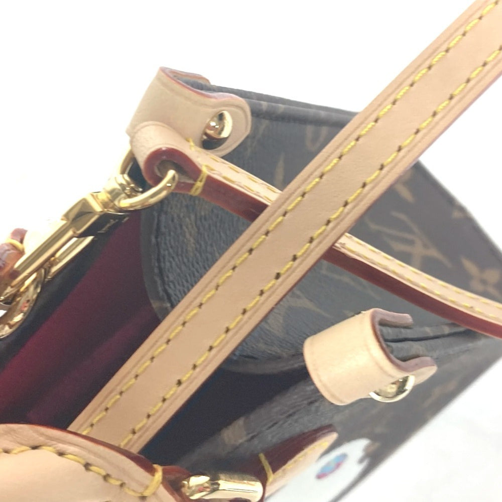 LOUIS VUITTON M13668 LV x TM On the Go BB Monogram Takashi Murakami Handbag Canvas Men's Women's Brown — New - Store Return