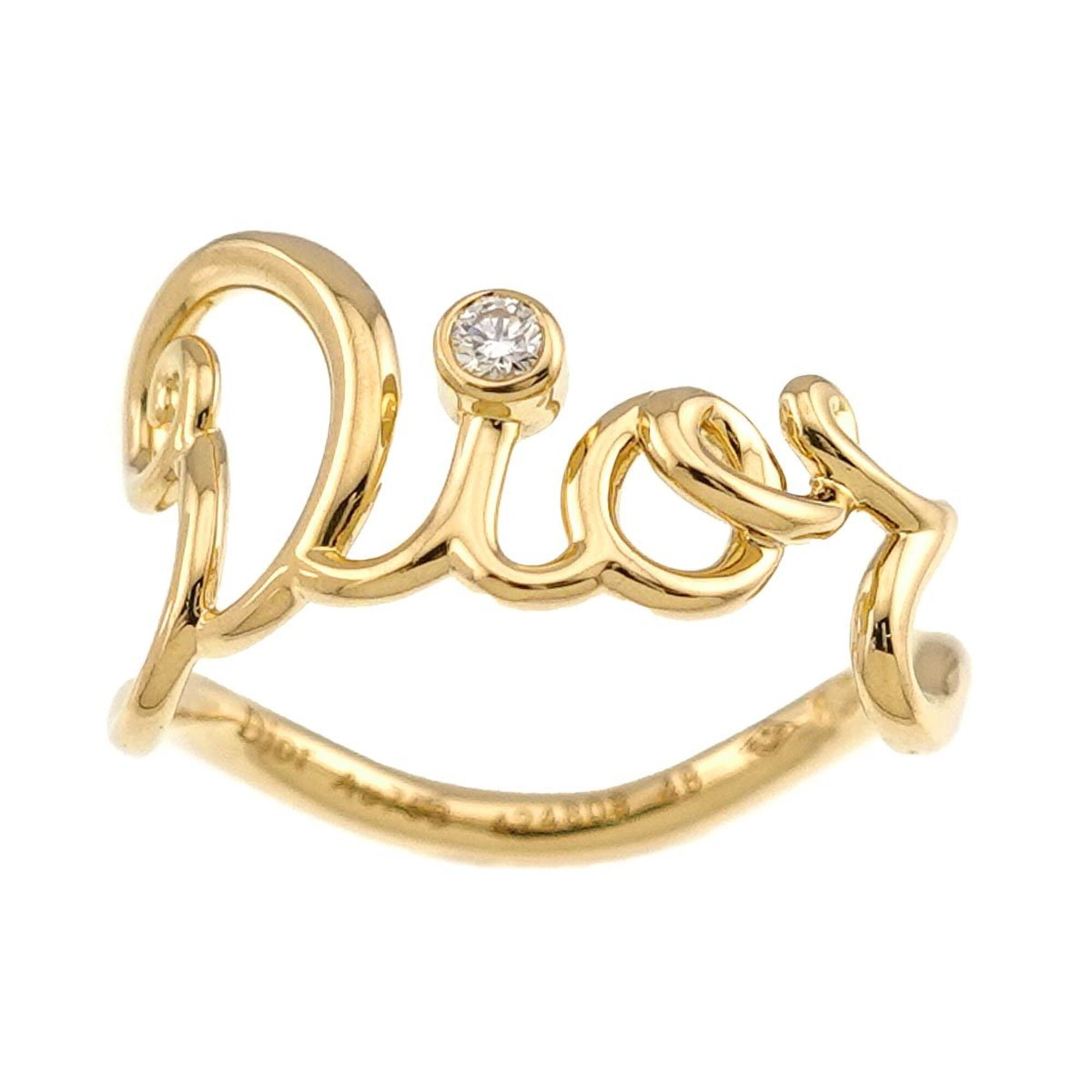 Christian Dior Amour #48 Diamond Ring, 18K Yellow Gold 750 — Like New