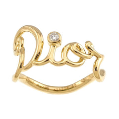 Christian Dior Amour #48 Diamond Ring, 18K Yellow Gold 750 — Like New