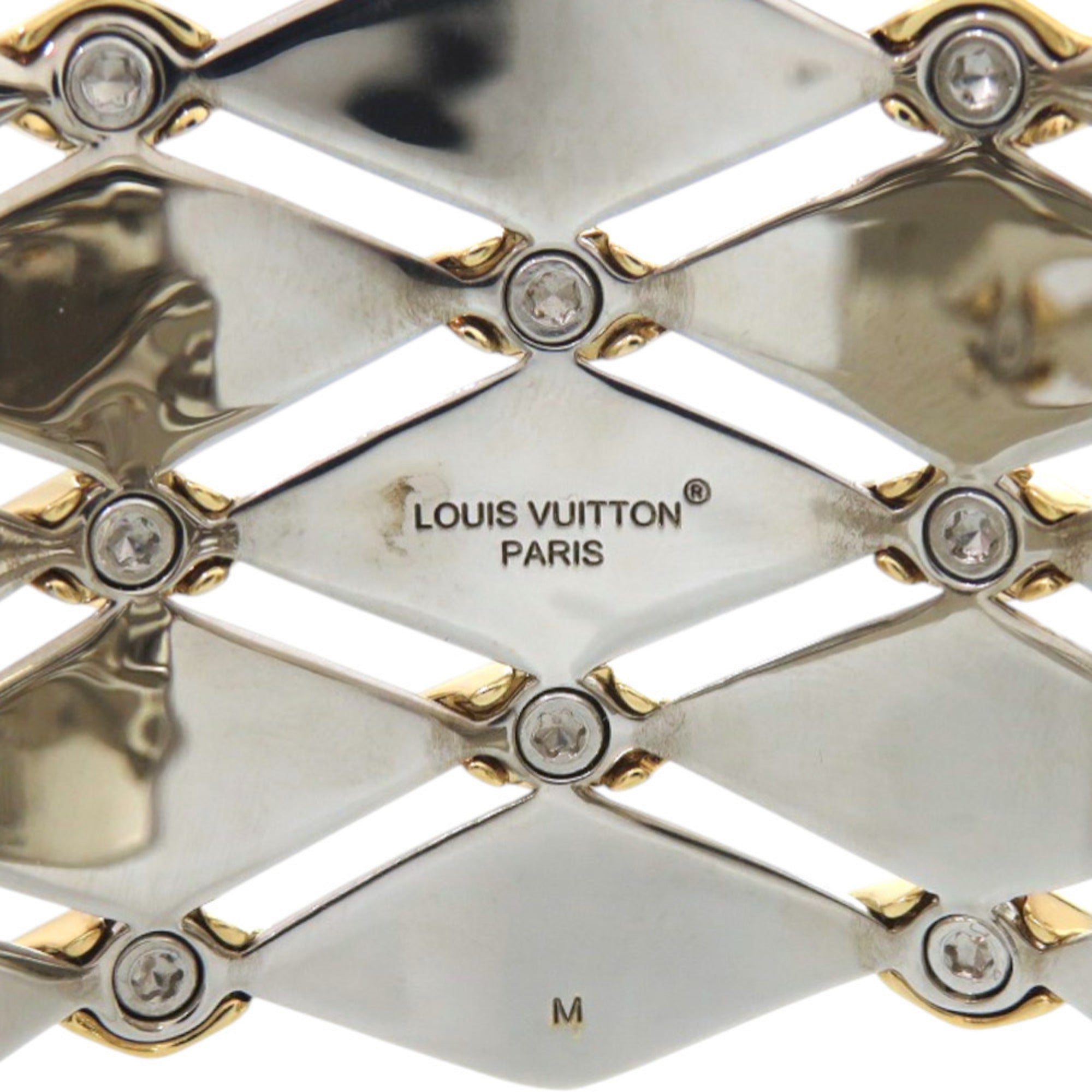 Like new Louis Vuitton Maltage Stud Bracelet R94057 Metal Gold Bangle 0705 LOUIS VUITTON — Like New