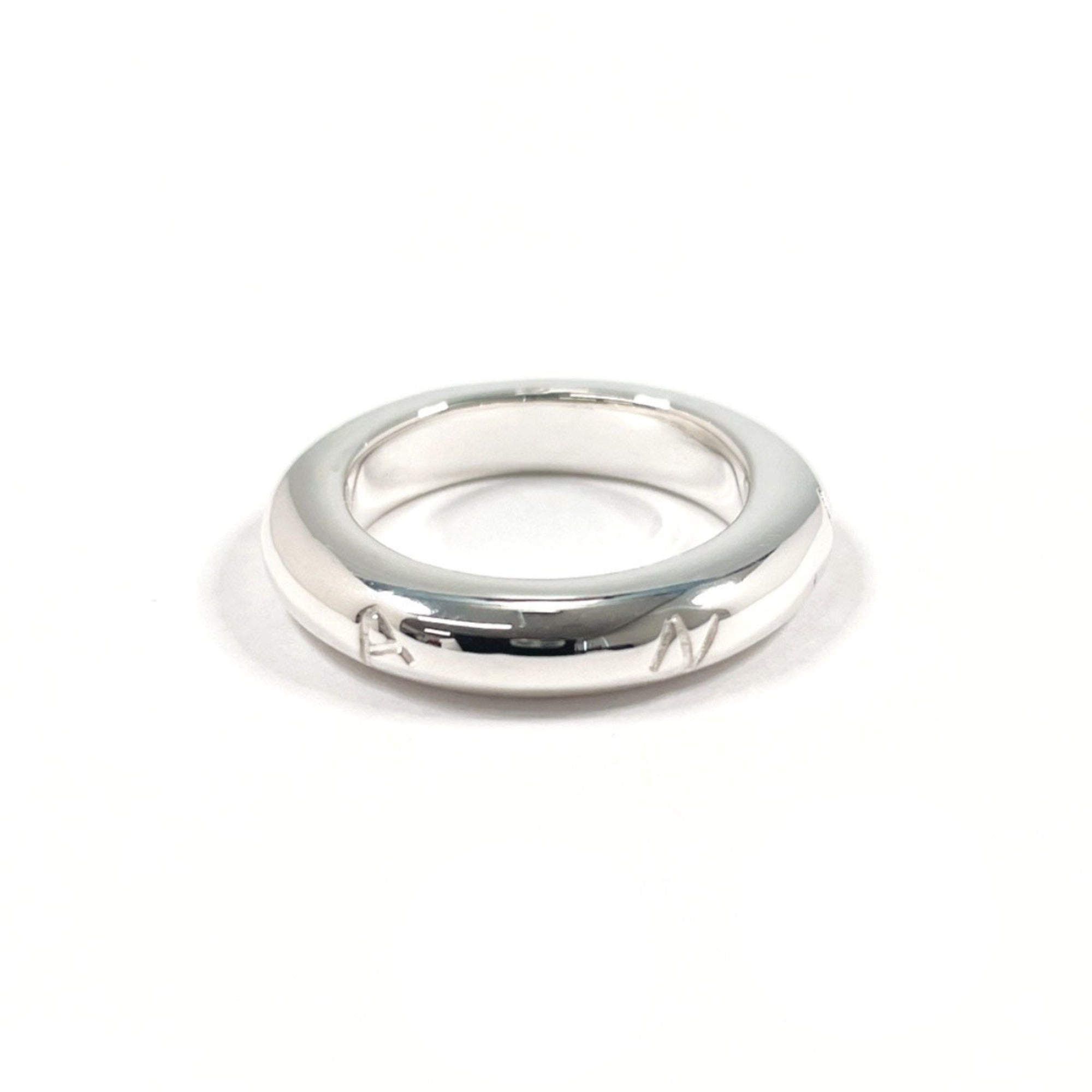 CHANEL logo vintage ring, sterling silver (925), size 12.5cm, women's — Like New