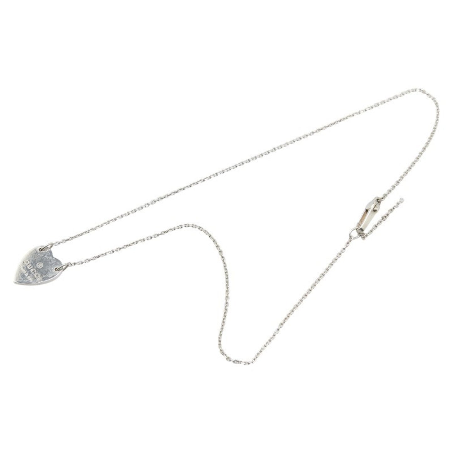 Gucci Heart Plate Necklace in SV925 Silver for Women