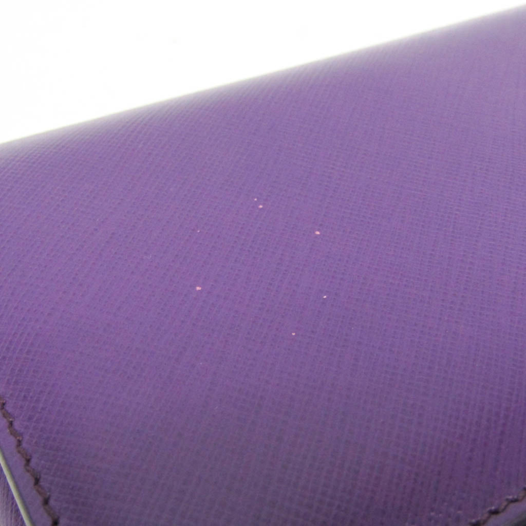 Salvatore Ferragamo Vara Chain Shoulder Bag AU 21 D855 Women's Leather Shoulder Bag Purple