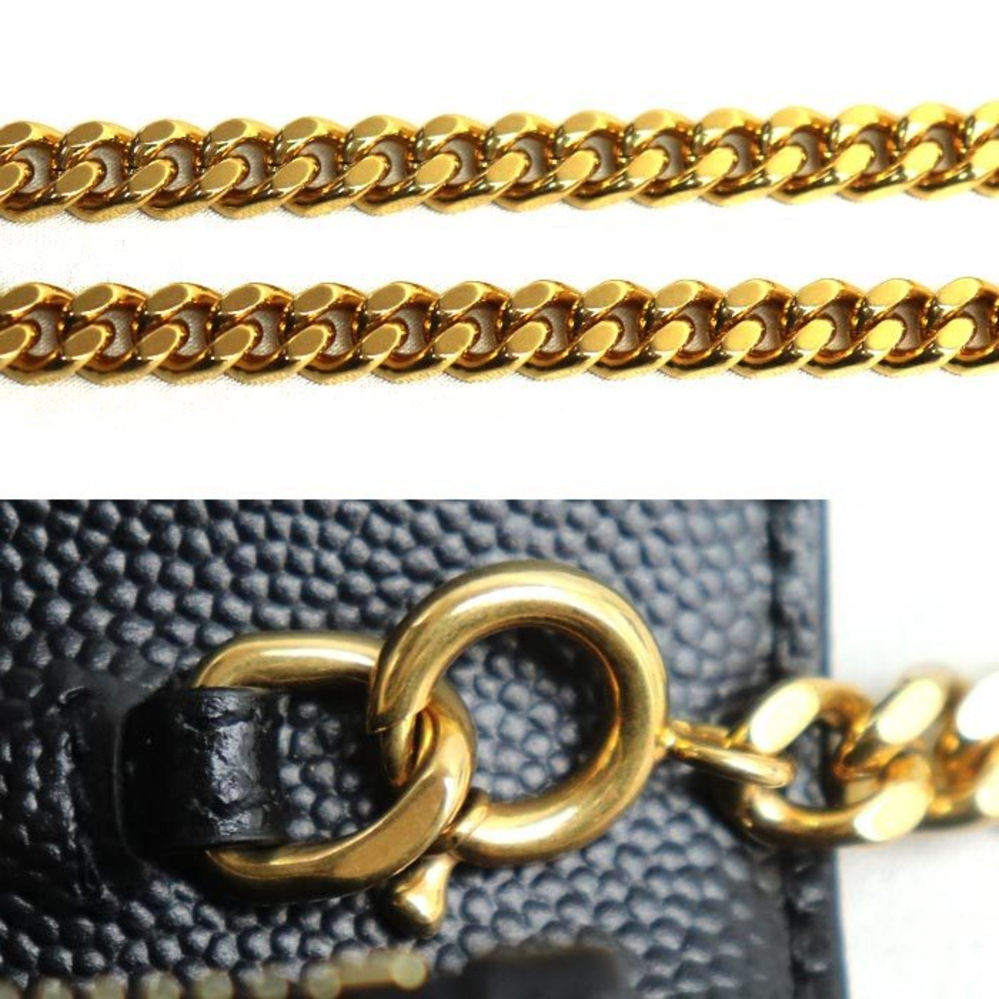 SAINT LAURENT Cassandra Chain Wallet Shoulder Bag Black 393953 Women's