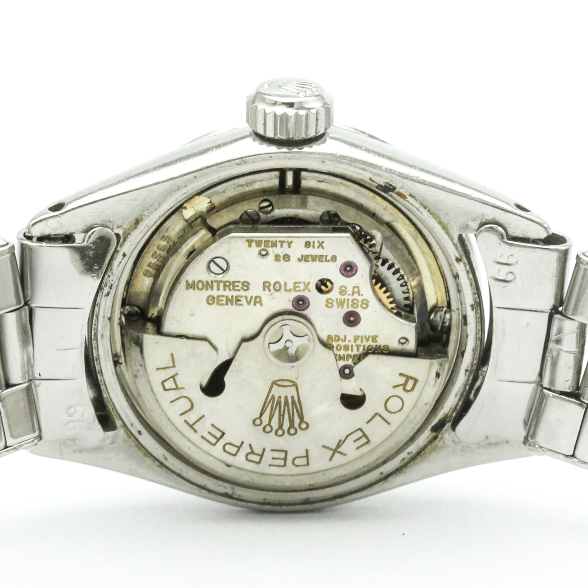 ROLEX Oyster Perpetual Date 6516 Steel Automatic Ladies Watch Vintage — Good