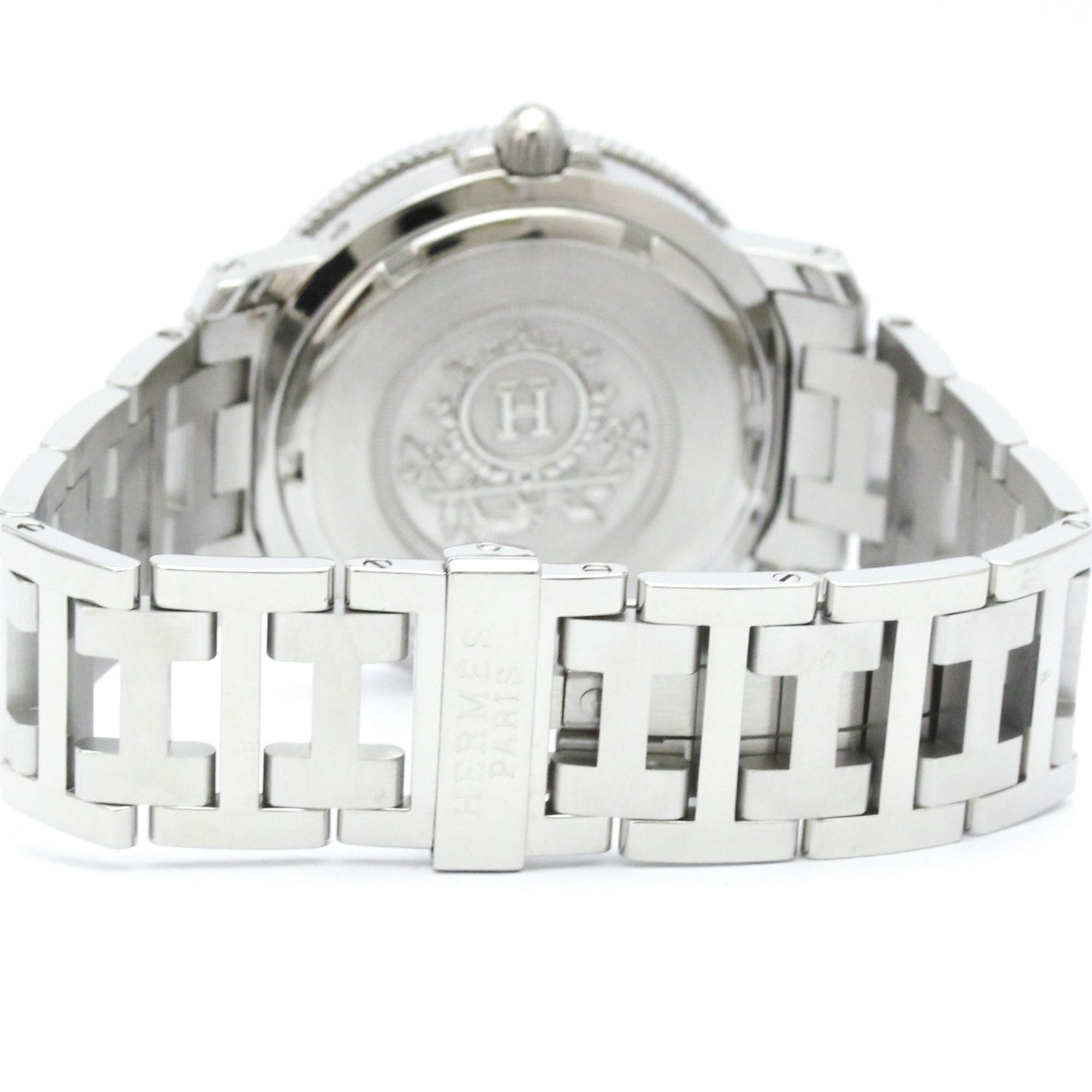 HERMES Clipper Diver Steel Quartz Mens Watch CL7.710 Polished — Very Good