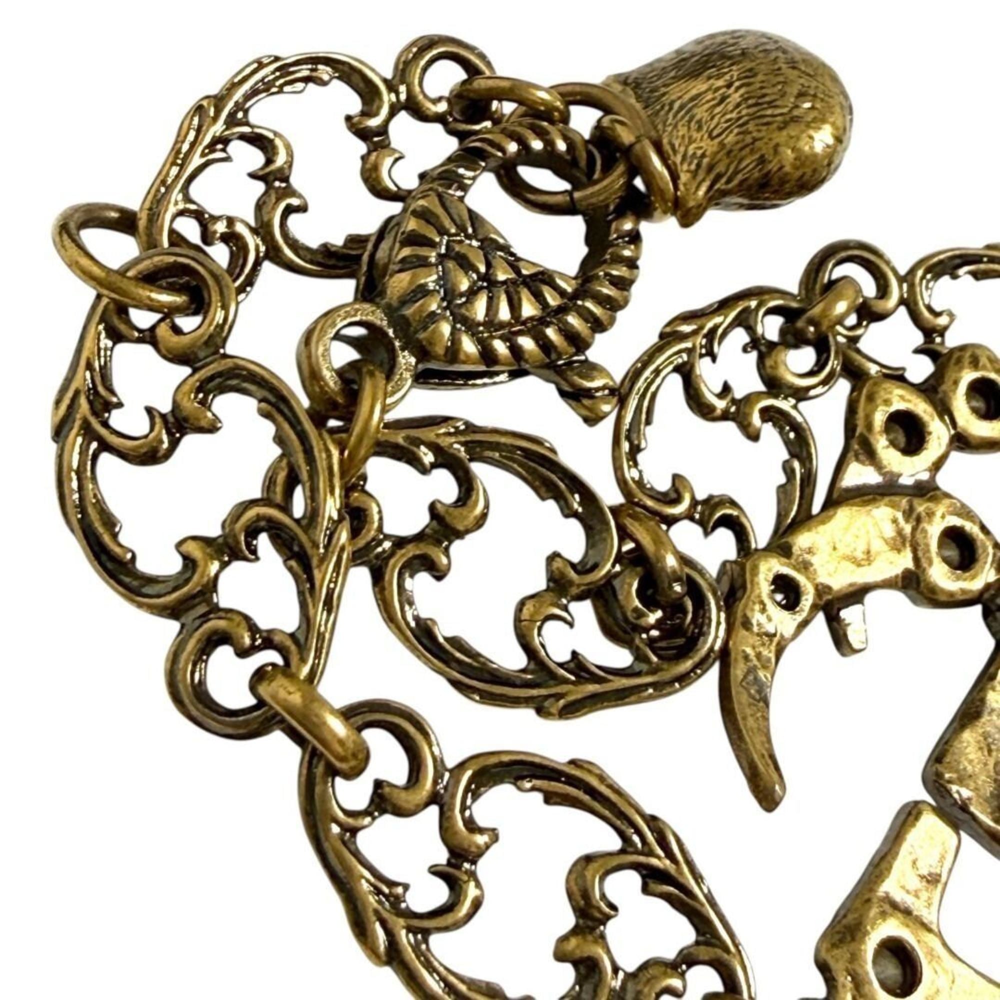 Gucci Women's Double G Beaded Bracelet in Antique Gold