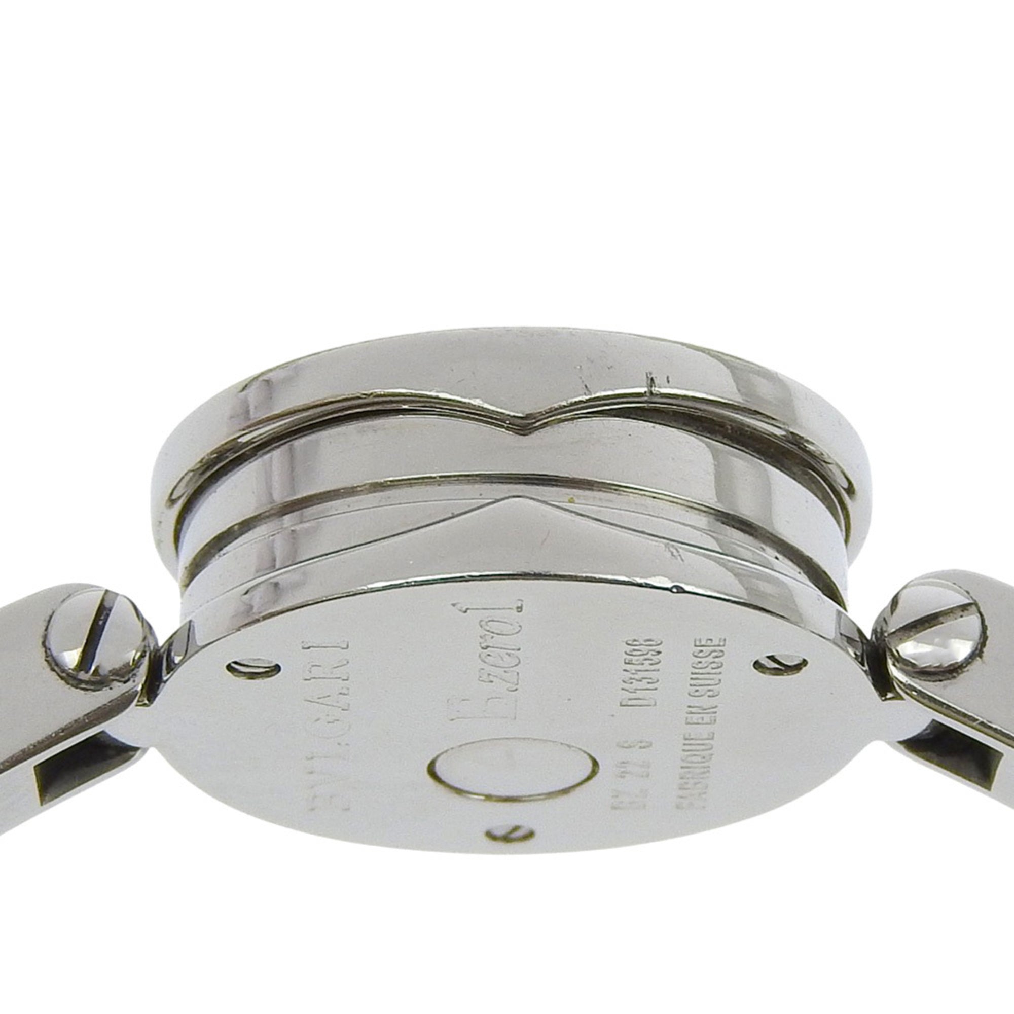 BVLGARI Bzero1 Watch, BZ22SS, Stainless Steel, Quartz Movement, Analog Display, Black Dial, Women's — Good