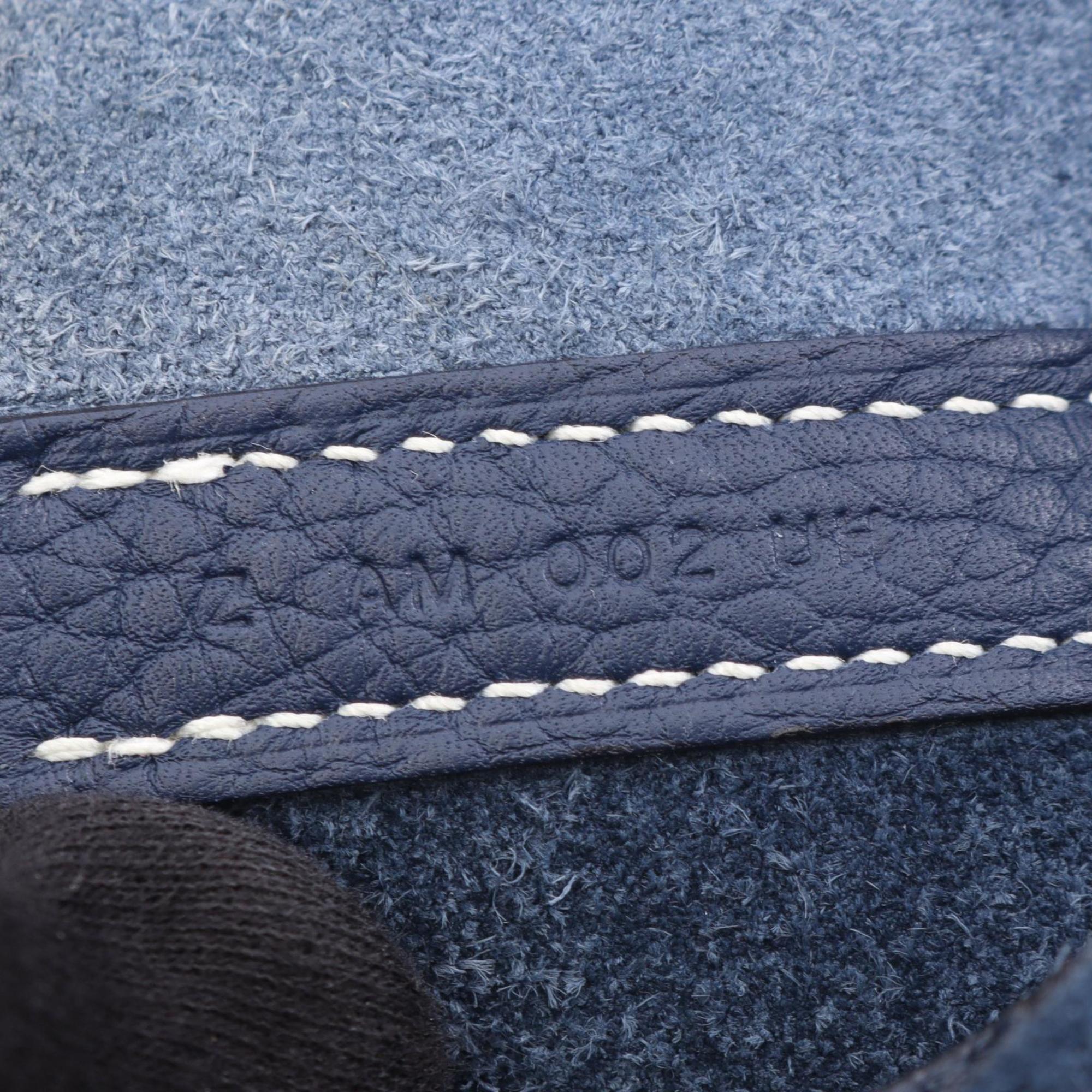 Hermes Hermès Picotin Lock MM handbag, leather, Taurillon Clemence women's, blue, navy