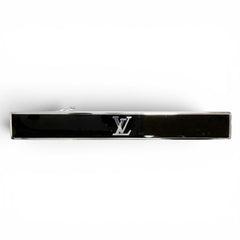 LOUIS VUITTON M00913 LV AWARD Tie Bar/Tie Clip, Black/Silver, Made in Italy, Men's, Comes with Box and Dust Bag, Business Use, Highly Recommended ◎ — Like New
