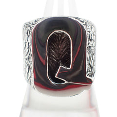 GUCCI Ag925 Alphabet Q Ring, Size 19 — Like New