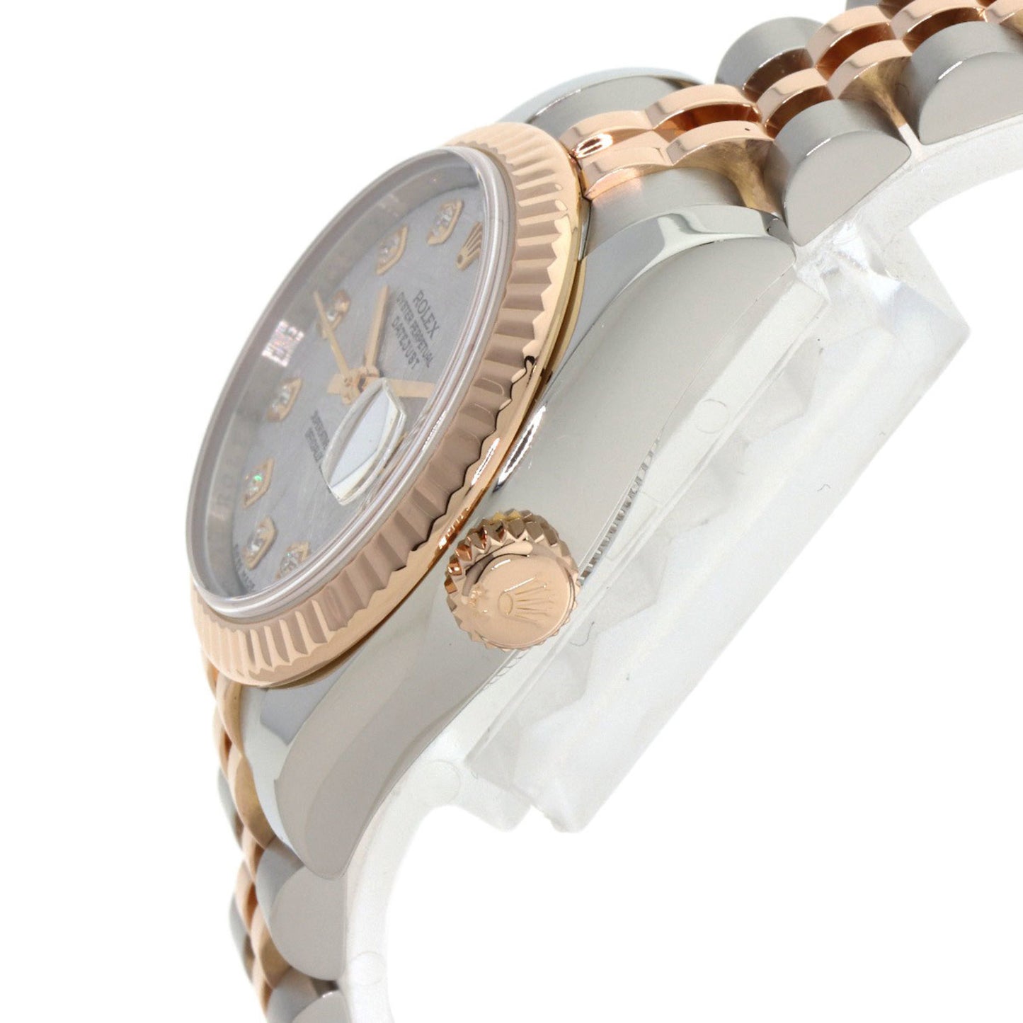 Rolex 179171G Datejust 10P Diamond Watch in Stainless Steel and 18K Everose Gold for Women