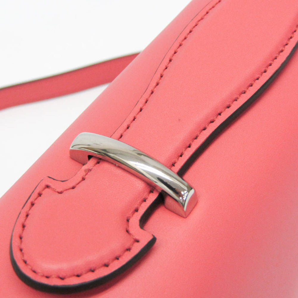 Gucci Double G 739722 Women's Leather Shoulder Bag Pink — Like New
