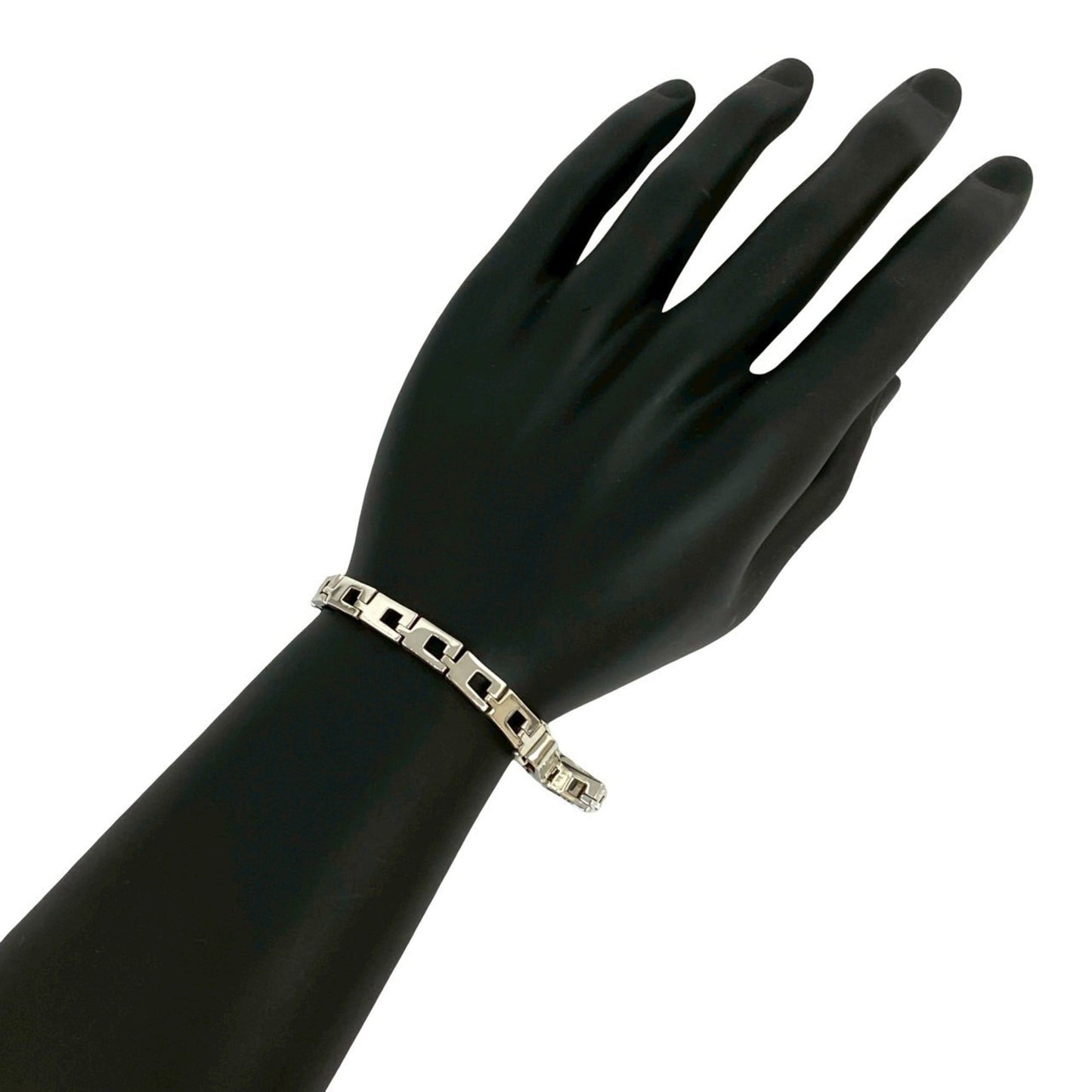 GUCCI G-Shape Bracelet in Sterling Silver (925) - Bracelet/Bangle, (c95-4)