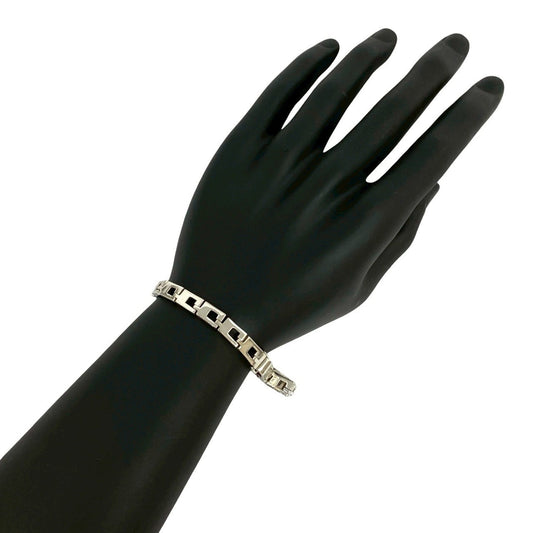 GUCCI G-Shape Bracelet in Sterling Silver (925) - Bracelet/Bangle, (c95-4)