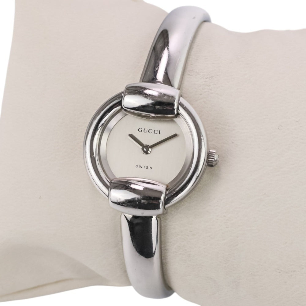 GUCCI Quartz Watch Bangle 1400L Silver Dial Women's — Very Good