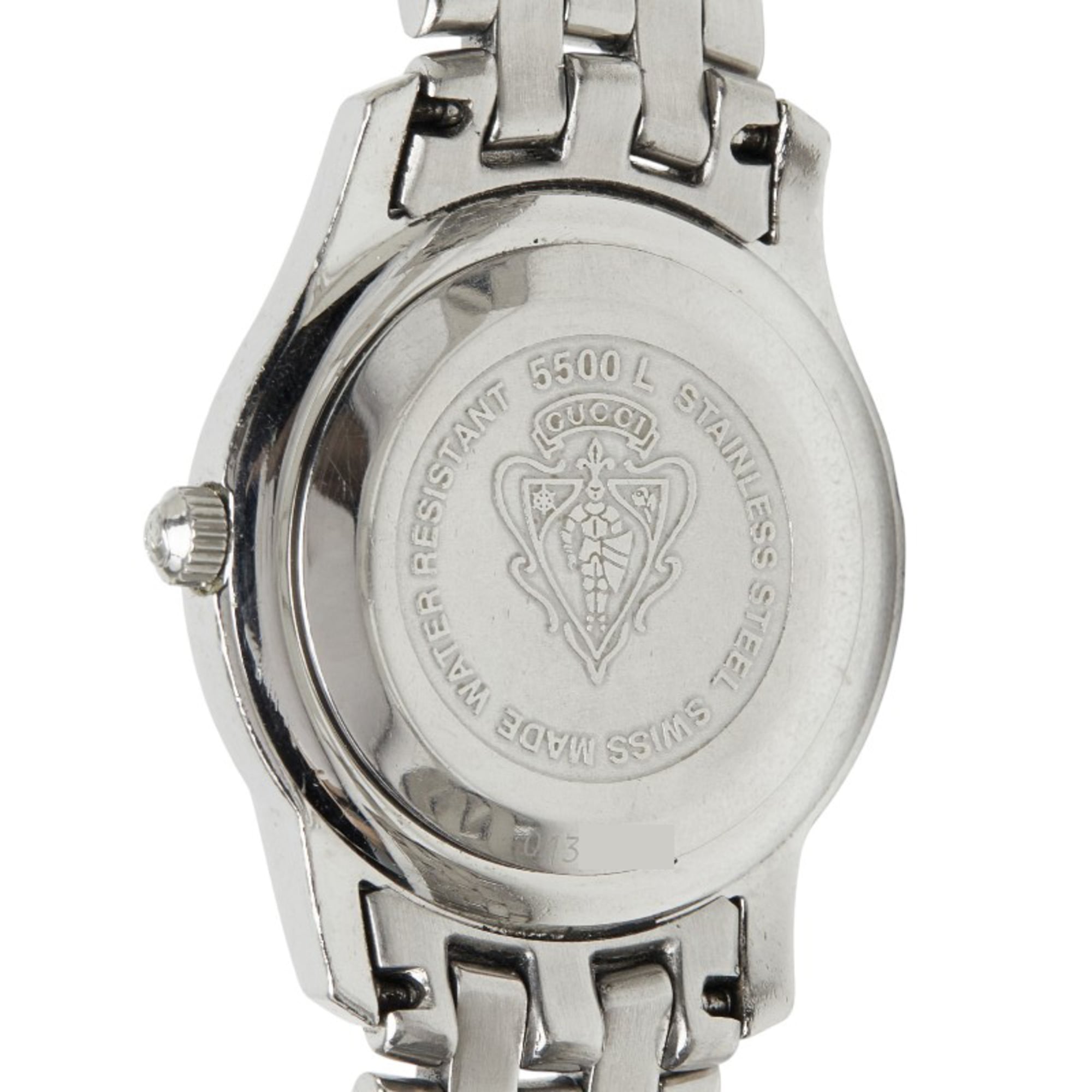 Gucci 5500L Quartz Watch, Black Dial, Stainless Steel, Women's Watch — Good