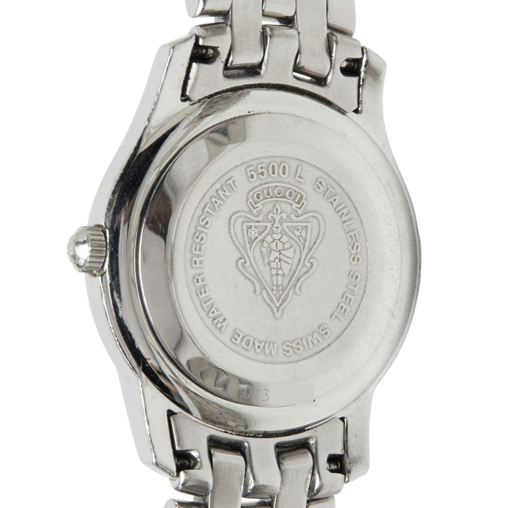 Gucci 5500L Quartz Watch, Black Dial, Stainless Steel, Women's Watch — Good