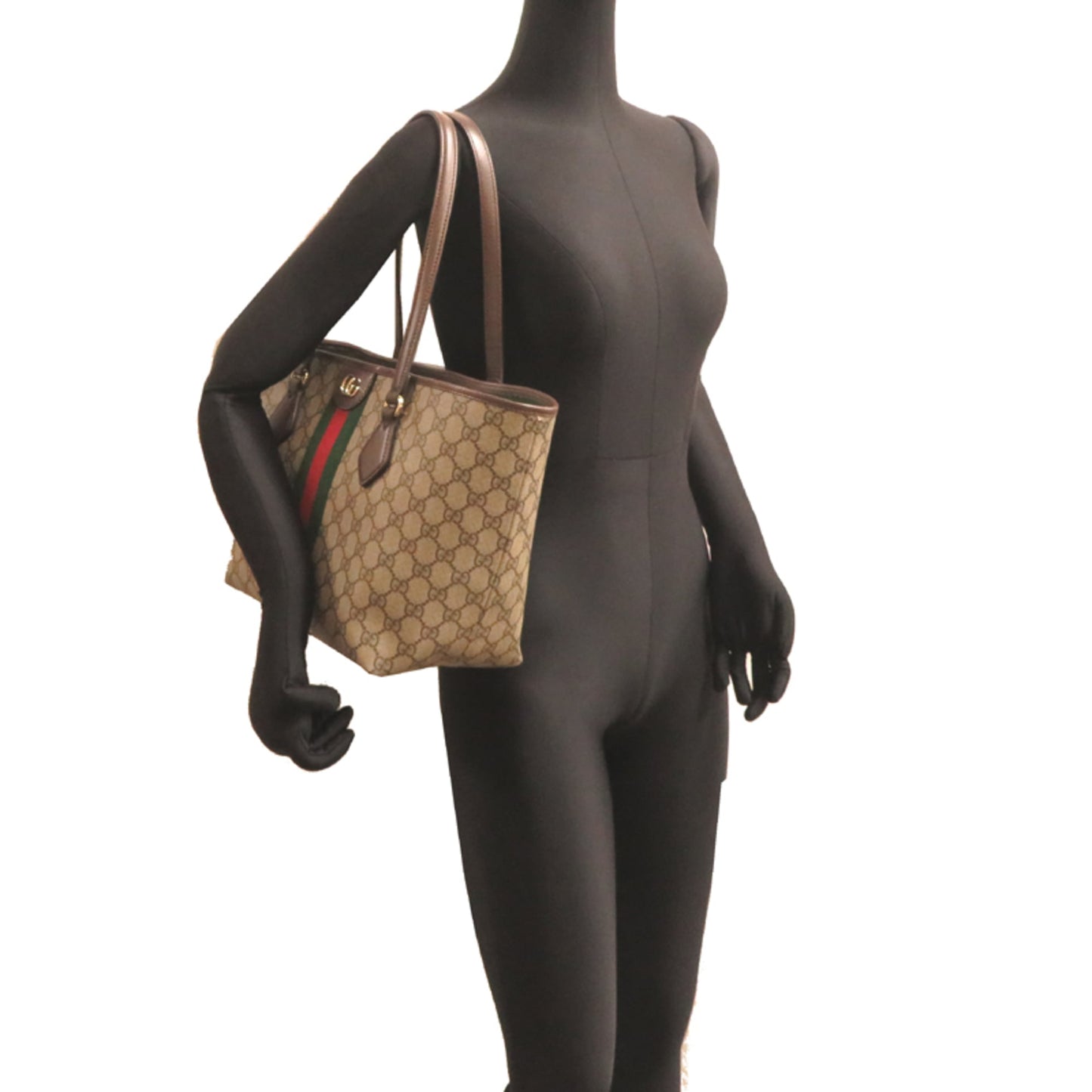 Gucci Double G Ophidia Women's Tote Bag 836831 in Brown Leather