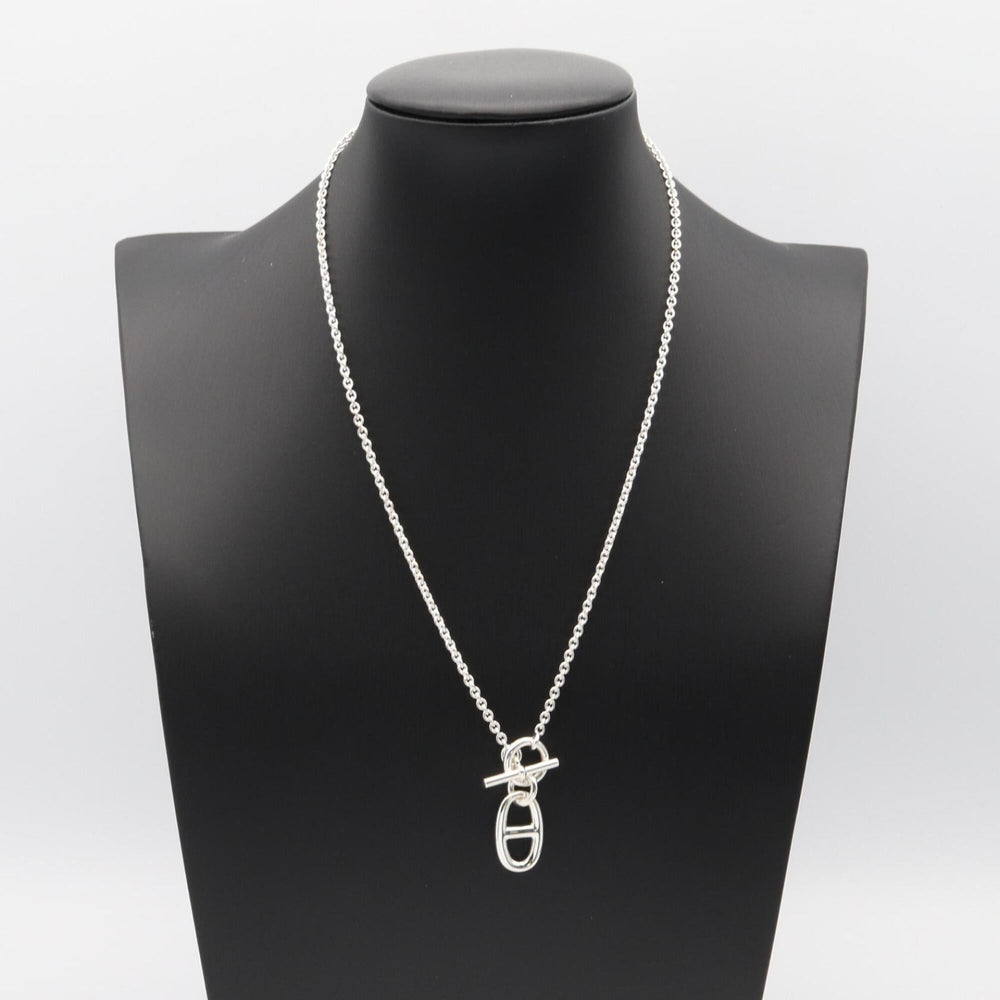 Hermes Chaine d'Ancre Amulette Necklace, Sterling Silver 925, Tone, 9.8g — Like New