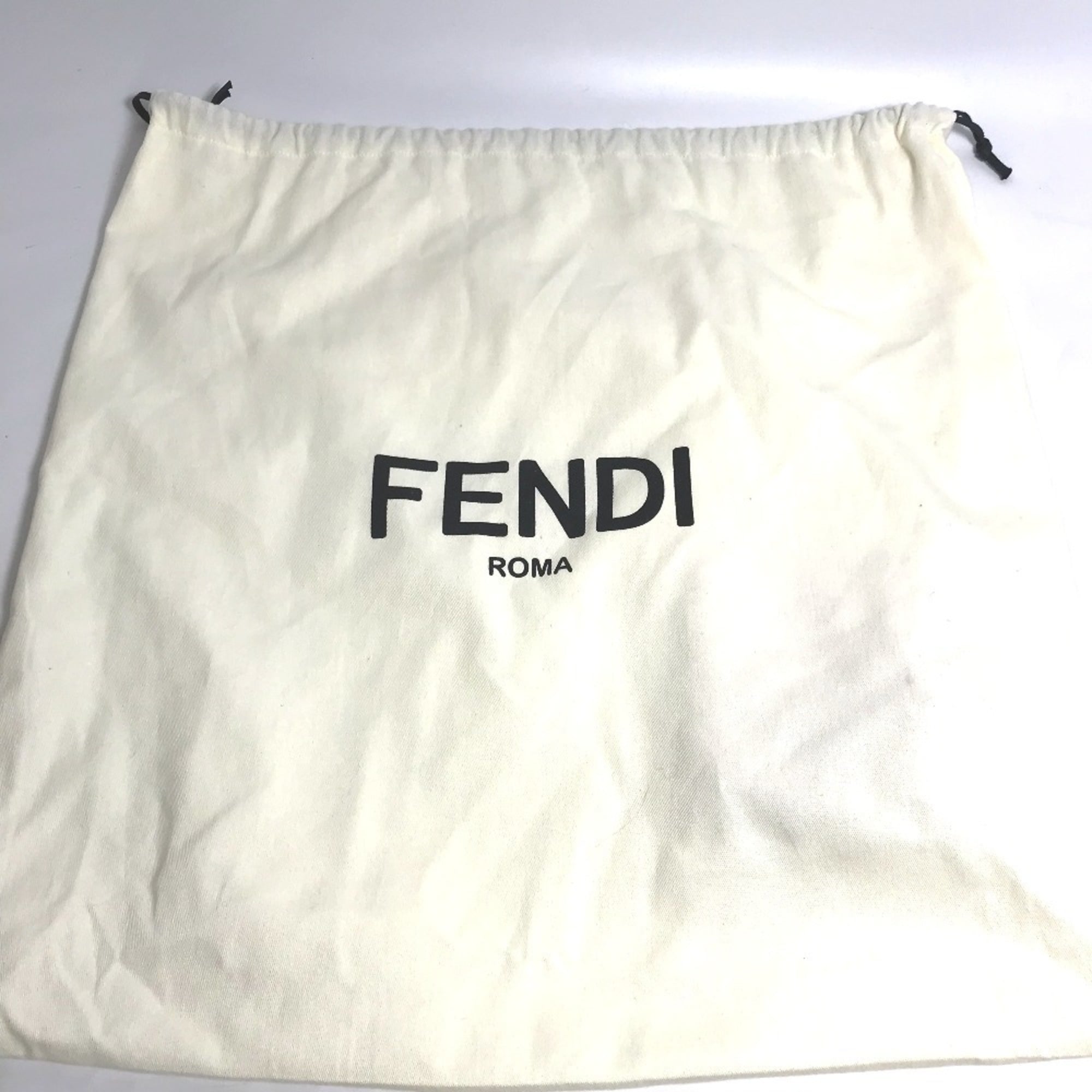 FENDI 8BH357 Joshua Vides collaboration shopper bag, shoulder tote coated canvas, men's, white — Like New