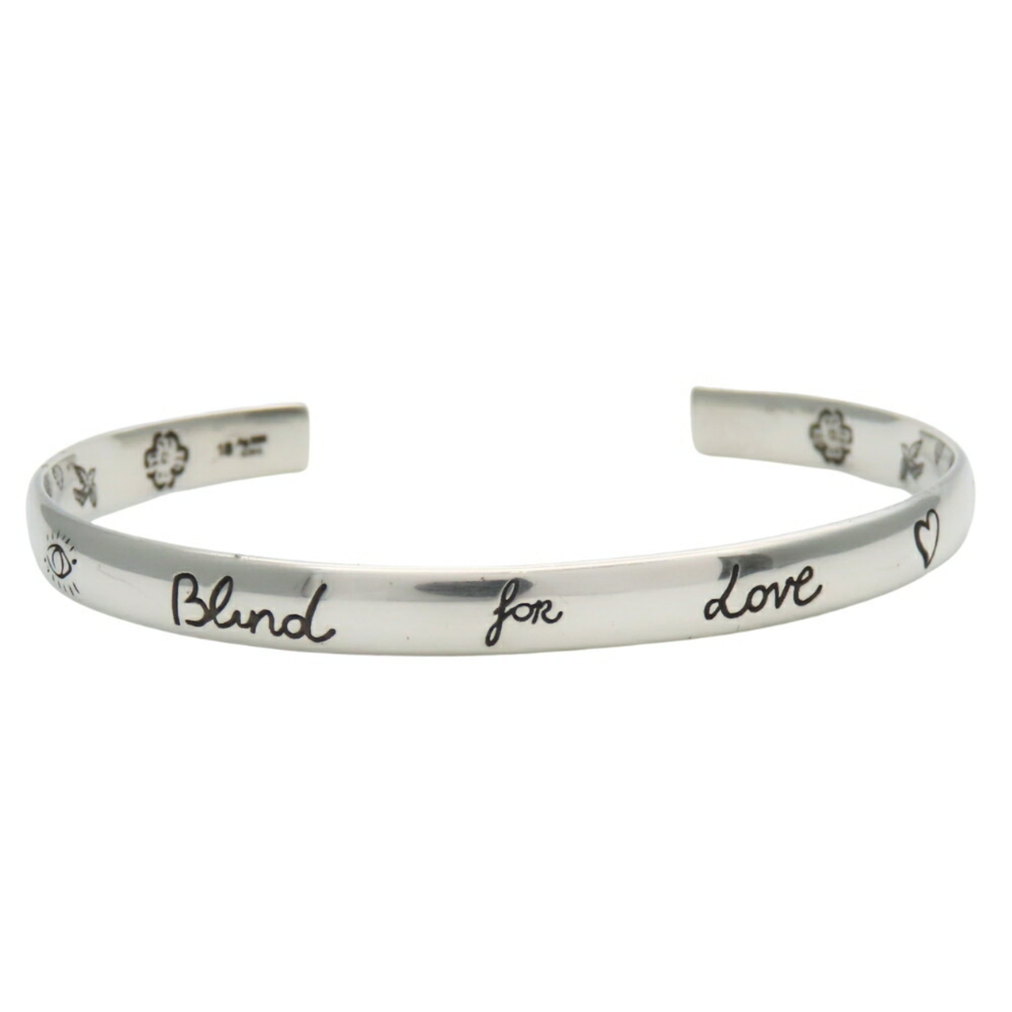 Gucci Blind for Love Bangle, 18, Sterling Silver, Approx. 12.6g, Women's, GUCCI
