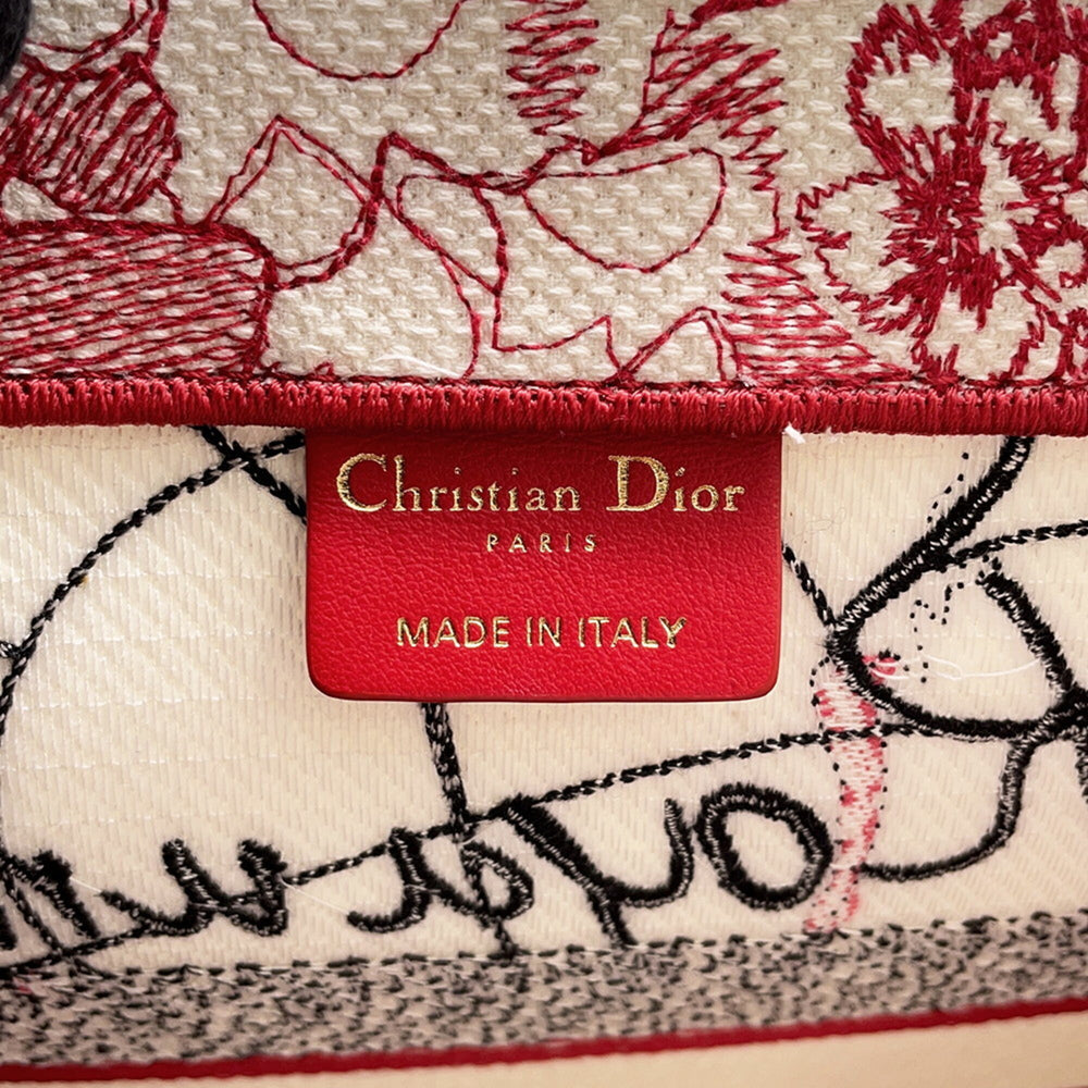 Christian Dior Tote Bag Book Map Heart Medium Canvas Handbag — Like New