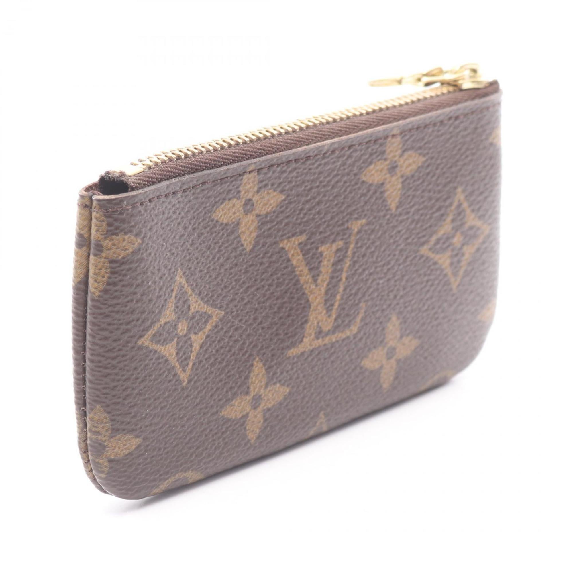 Louis Vuitton Pochette Cle Wallet with Coin Purse, Coated Canvas, Monogram, Brown, Men's and Women's, M62650