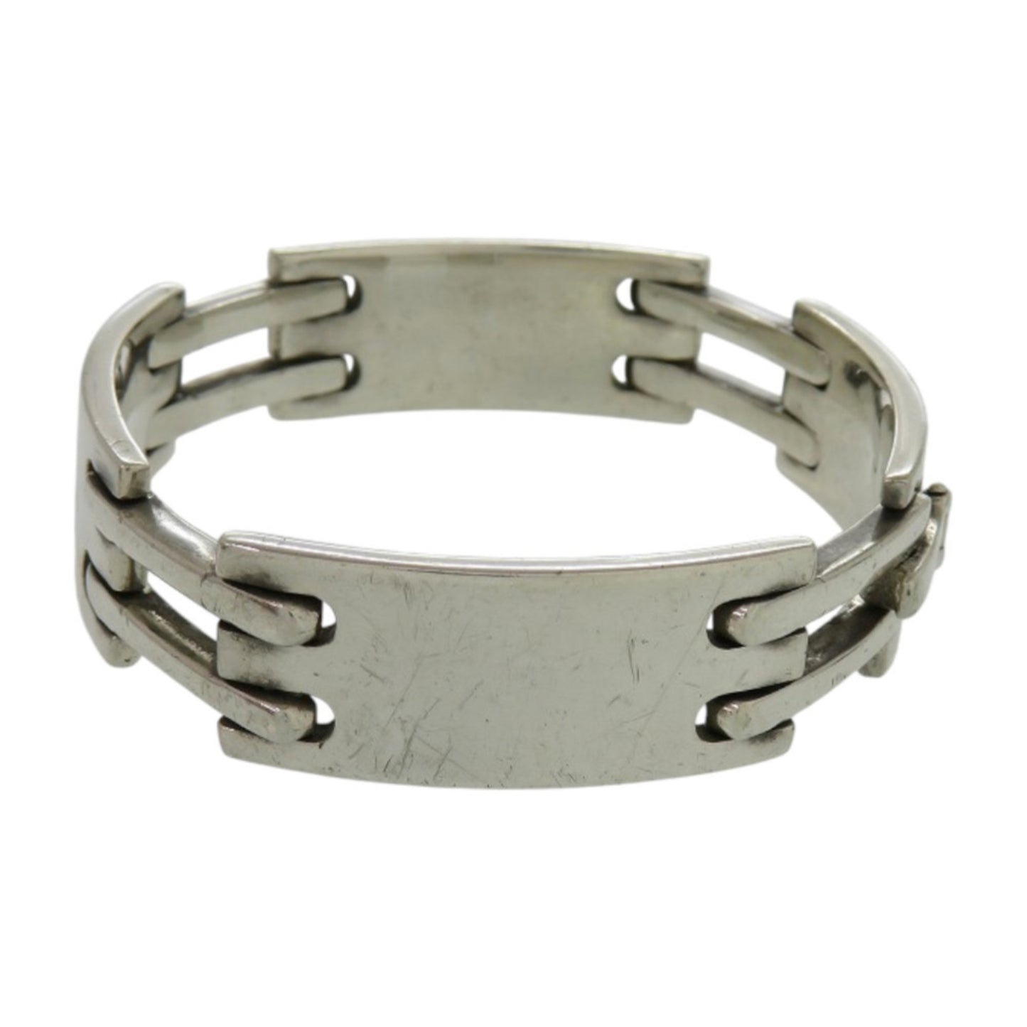 Gucci logo plate silver 925 bracelet 0520GUCCI