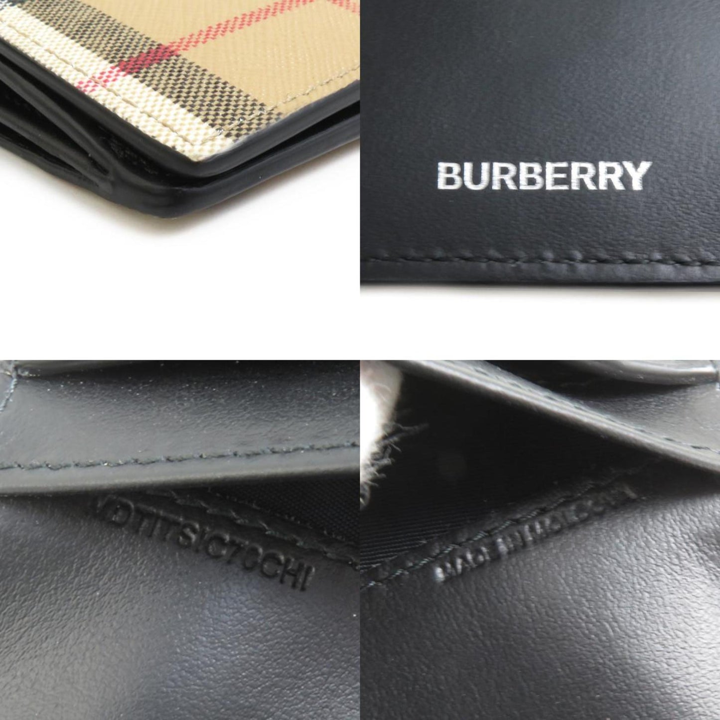 Burberry BURBERRY Bi-fold long wallet coated canvas beige men's women's h30779a